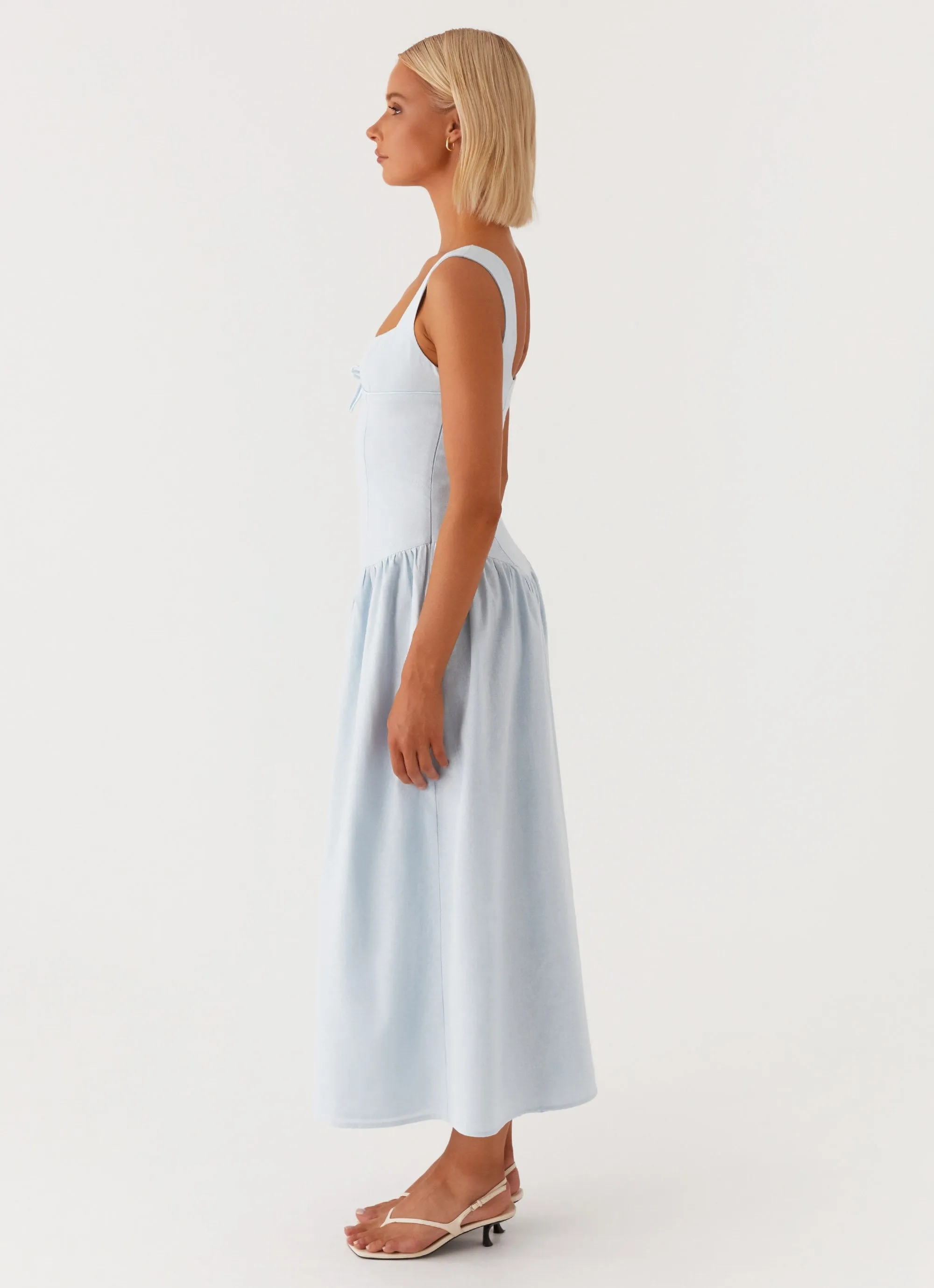 hypoallergenic Work Pairing Suzie Midi Dress - Blue
