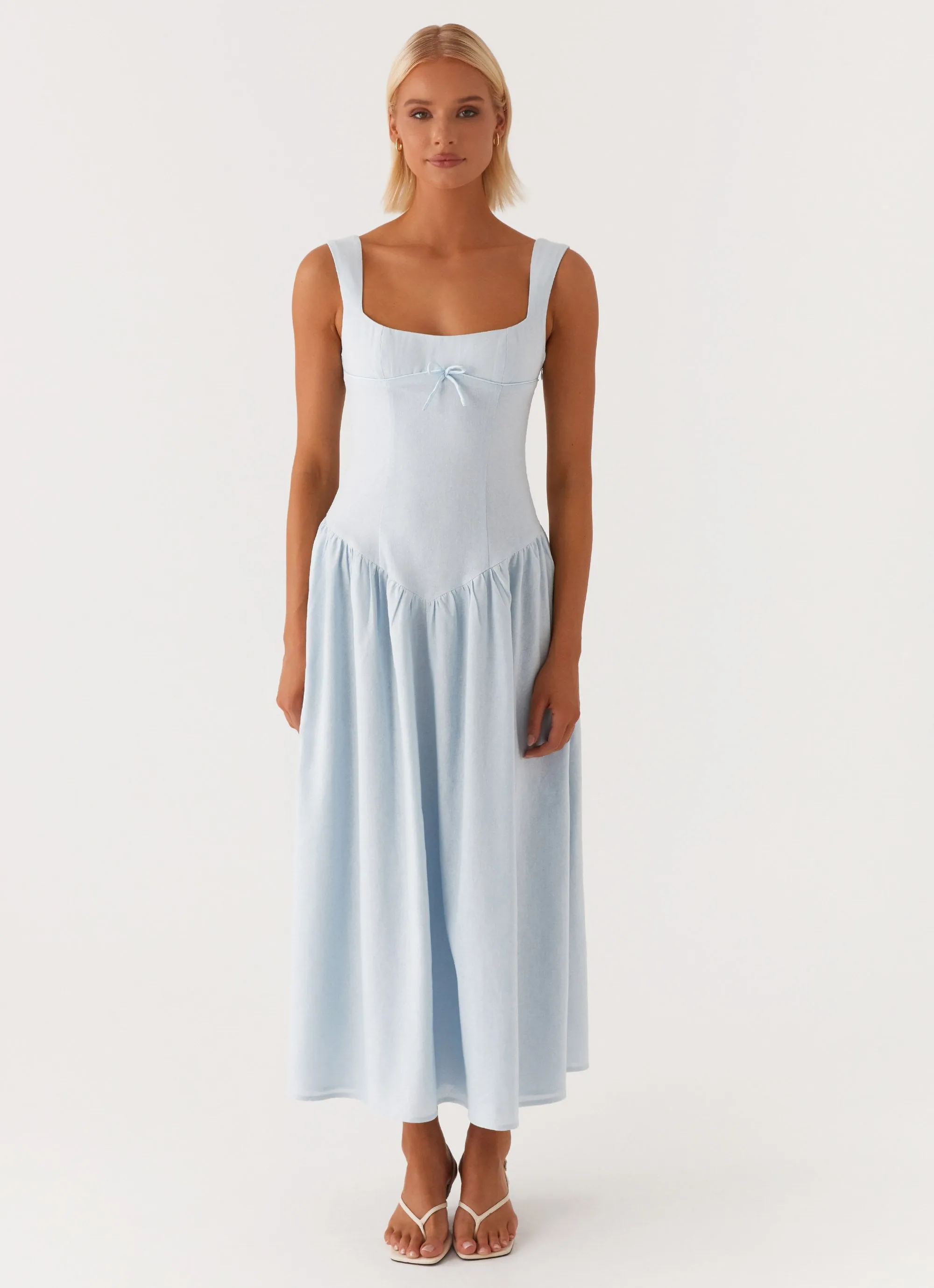 Suzie Midi Dress - Blue Soft Shape Casual Vibes