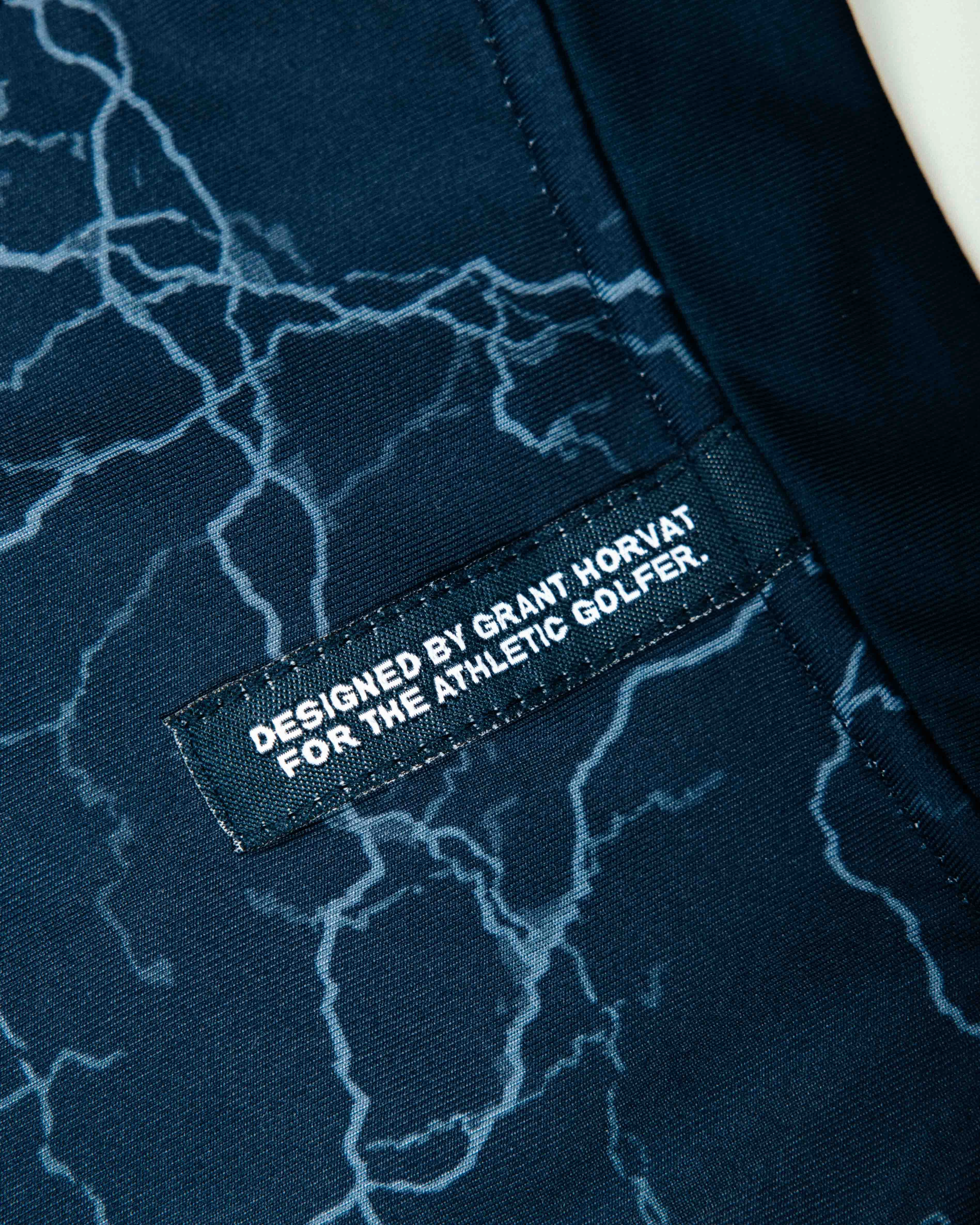 Grant Horvat Blue Bolt Blade Polo Minimalist Styling UV Protection