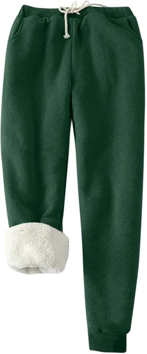 Sweatpants Women Winter Warm Fleece Lined Leggings Women Sherpa Active Running Jogger Pants Womens Fall Fashion 2024
