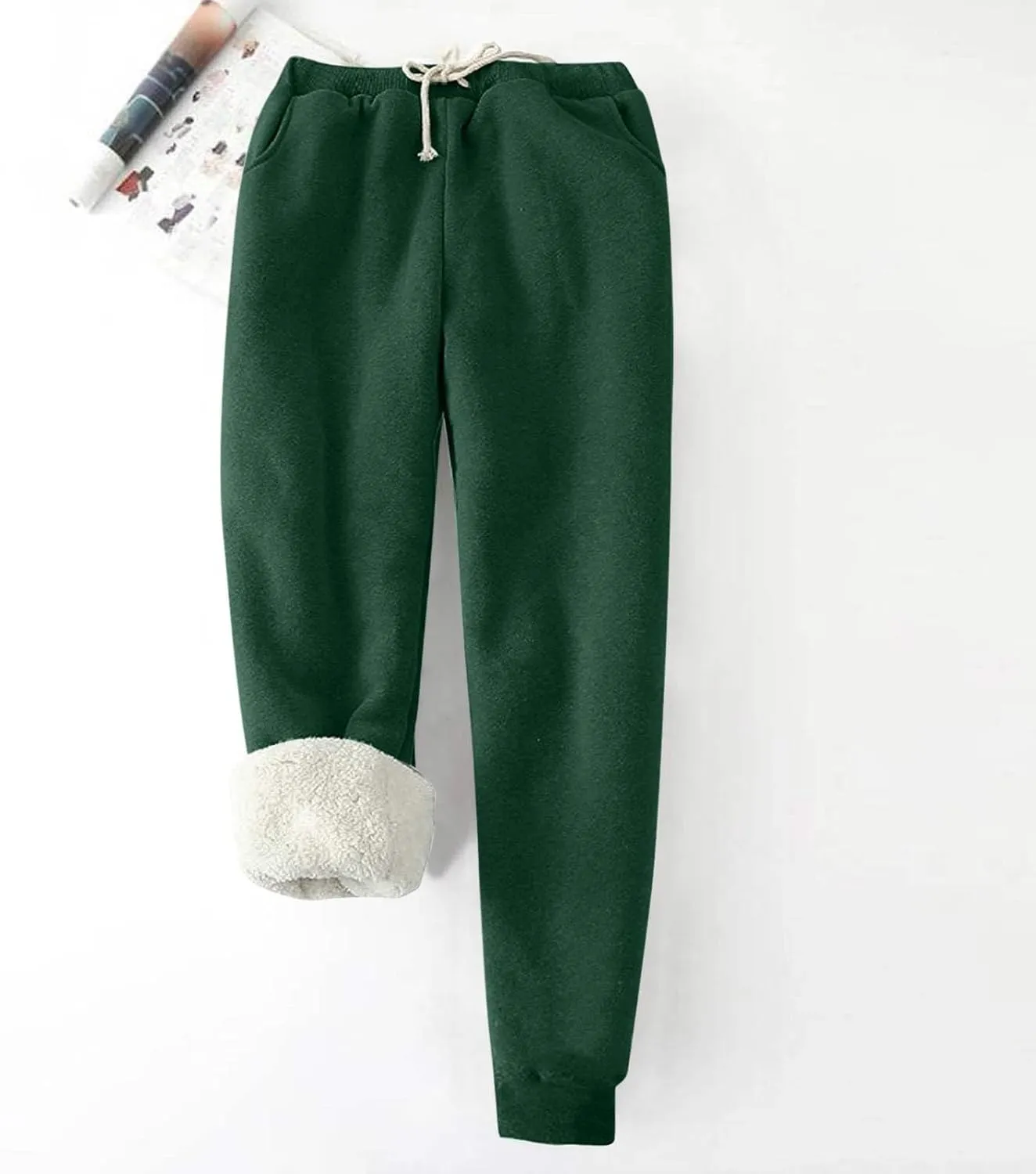 Sweatpants Women Winter Warm Fleece Lined Leggings Women Sherpa Active Running Jogger Pants Womens Fall Fashion 2024