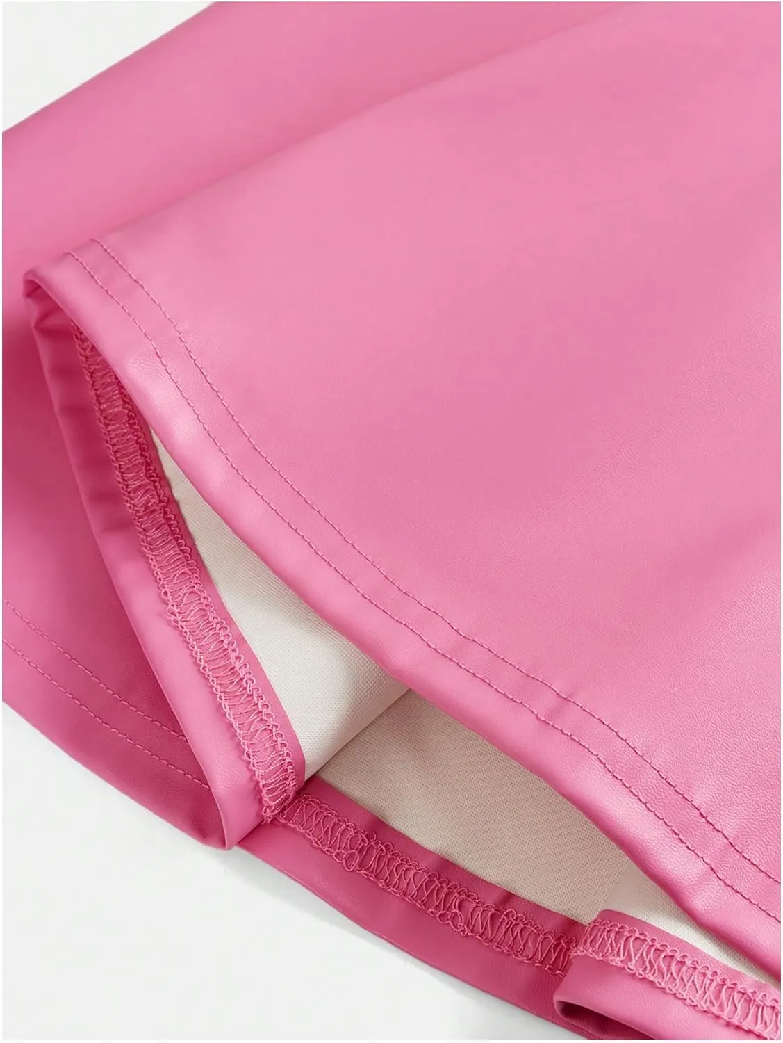 SweatyRocks Girl's Pu Leather Skirt A Line Button Front High Waisted Flared Mini Skirts