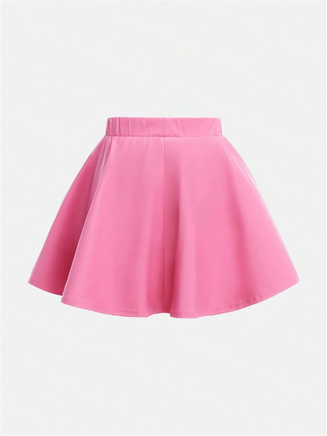 SweatyRocks Girl's Pu Leather Skirt A Line Button Front High Waisted Flared Mini Skirts