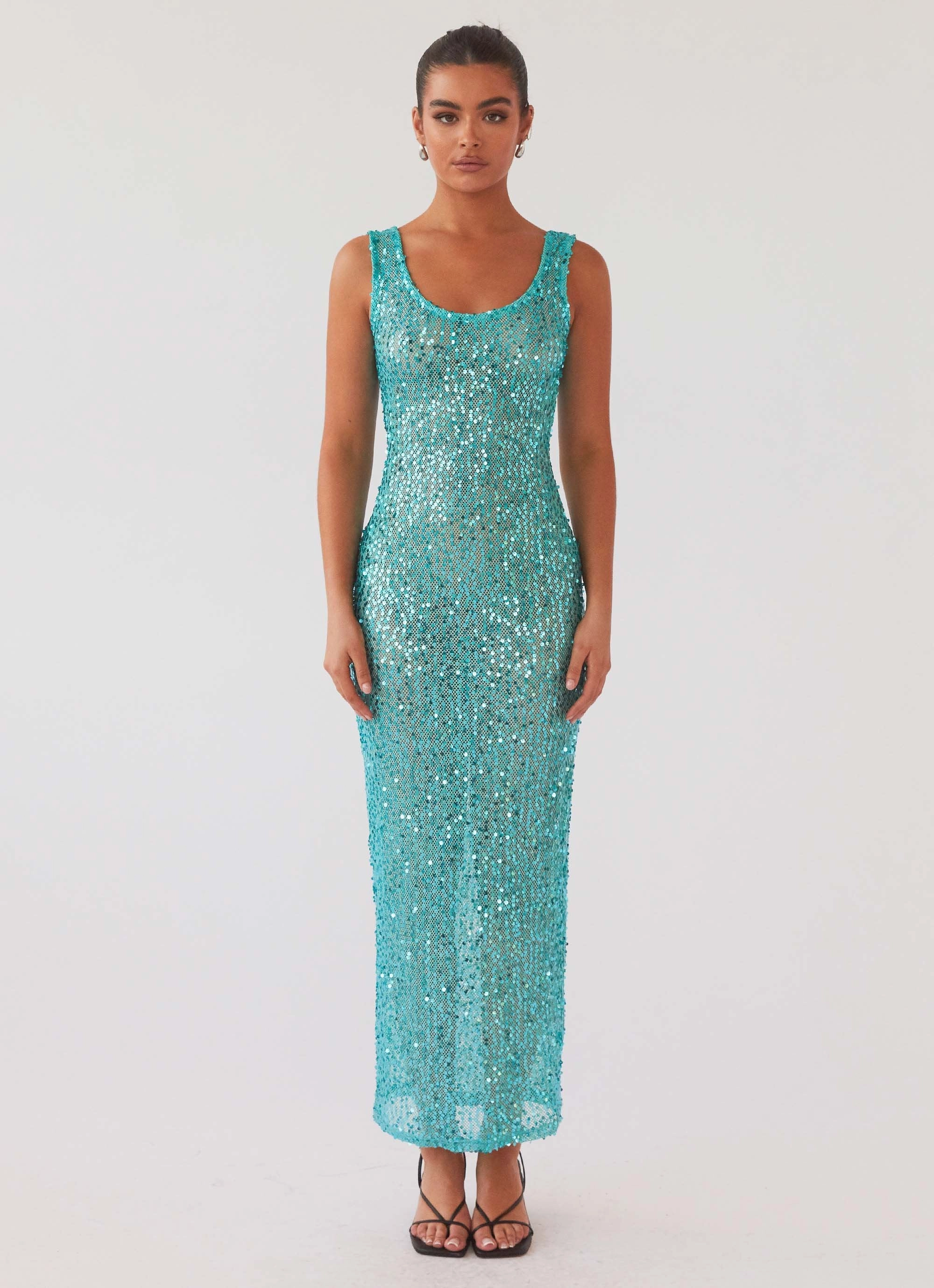 Cozy Texture Trend Appeal Sweet Essence Maxi Dress - Crystal