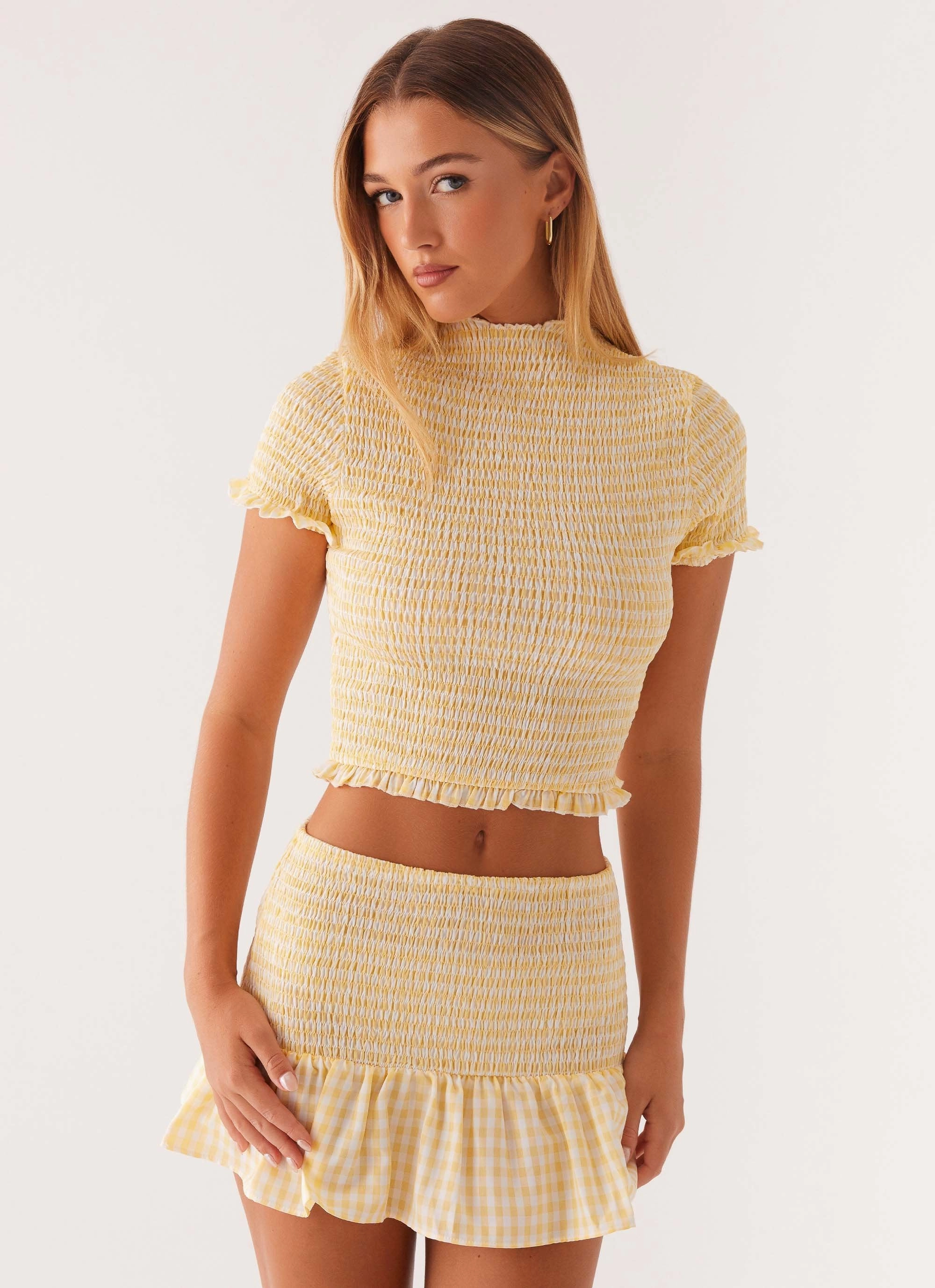 FadeResistant Sweetest Pie T-Shirt - Yellow Gingham