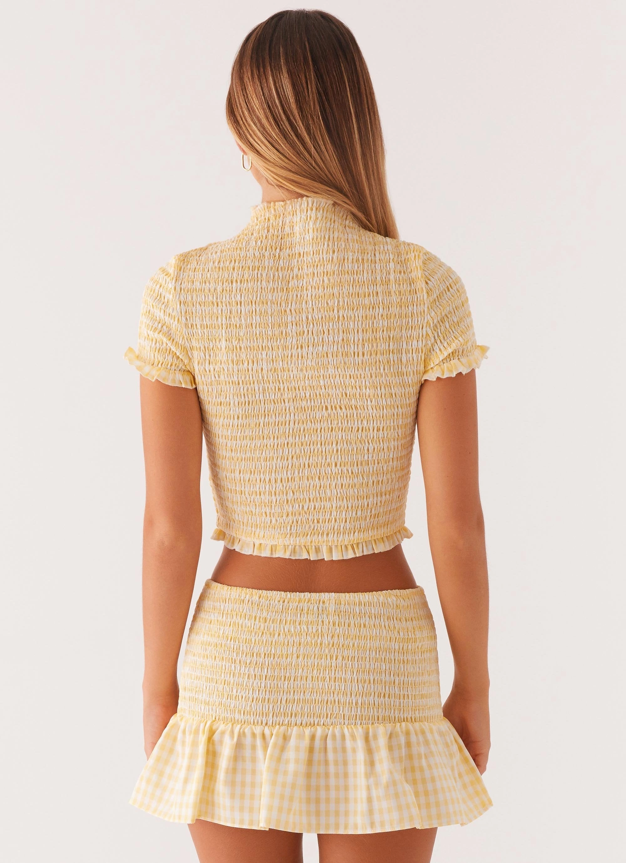 Sweetest Pie T-Shirt - Yellow Gingham CompressionSupportWeave Comfy Style