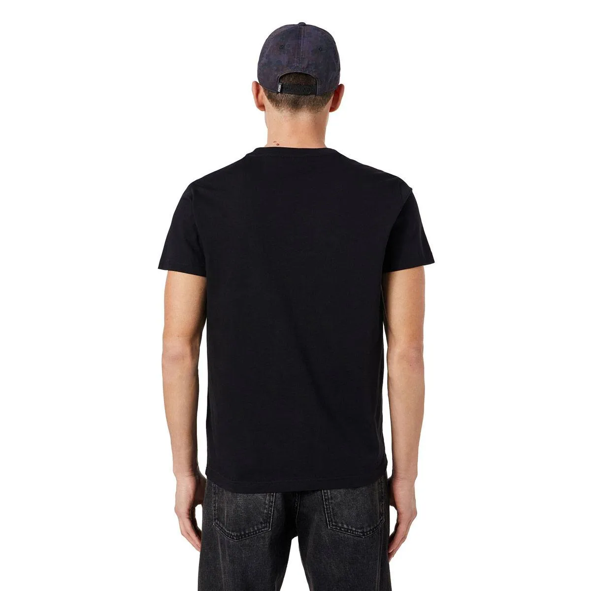 T-DIEGOR-C14 Cotton T-Shirt - Black