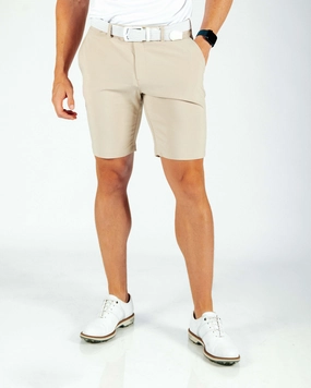 Men's Light Khaki Golf Shorts Cozy And Stylish Printed design