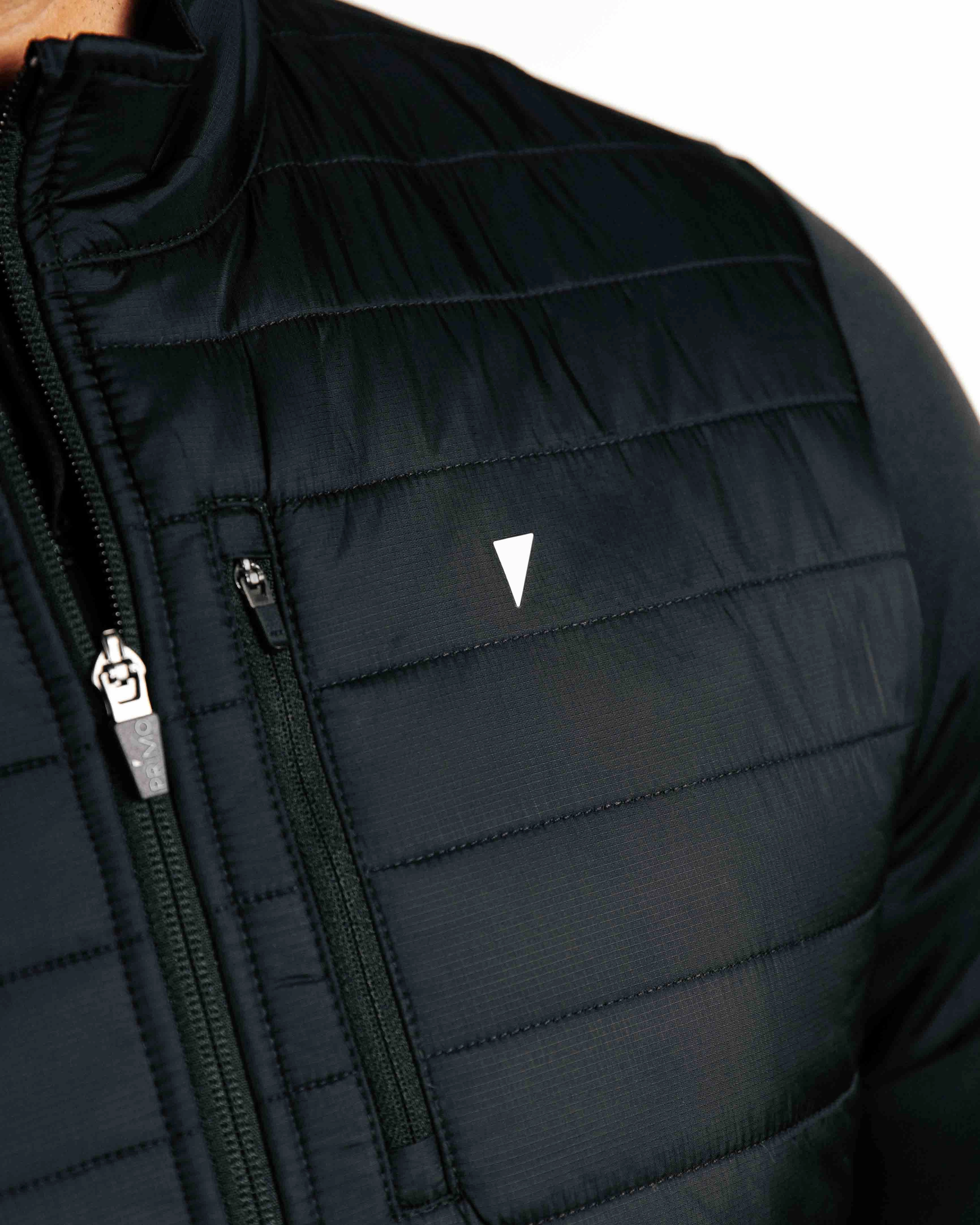 Black Hybrid Jacket Adjustable Hem