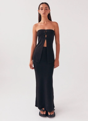 Delicate Lady Knit Top - Black Buttery Soft Handfeel
