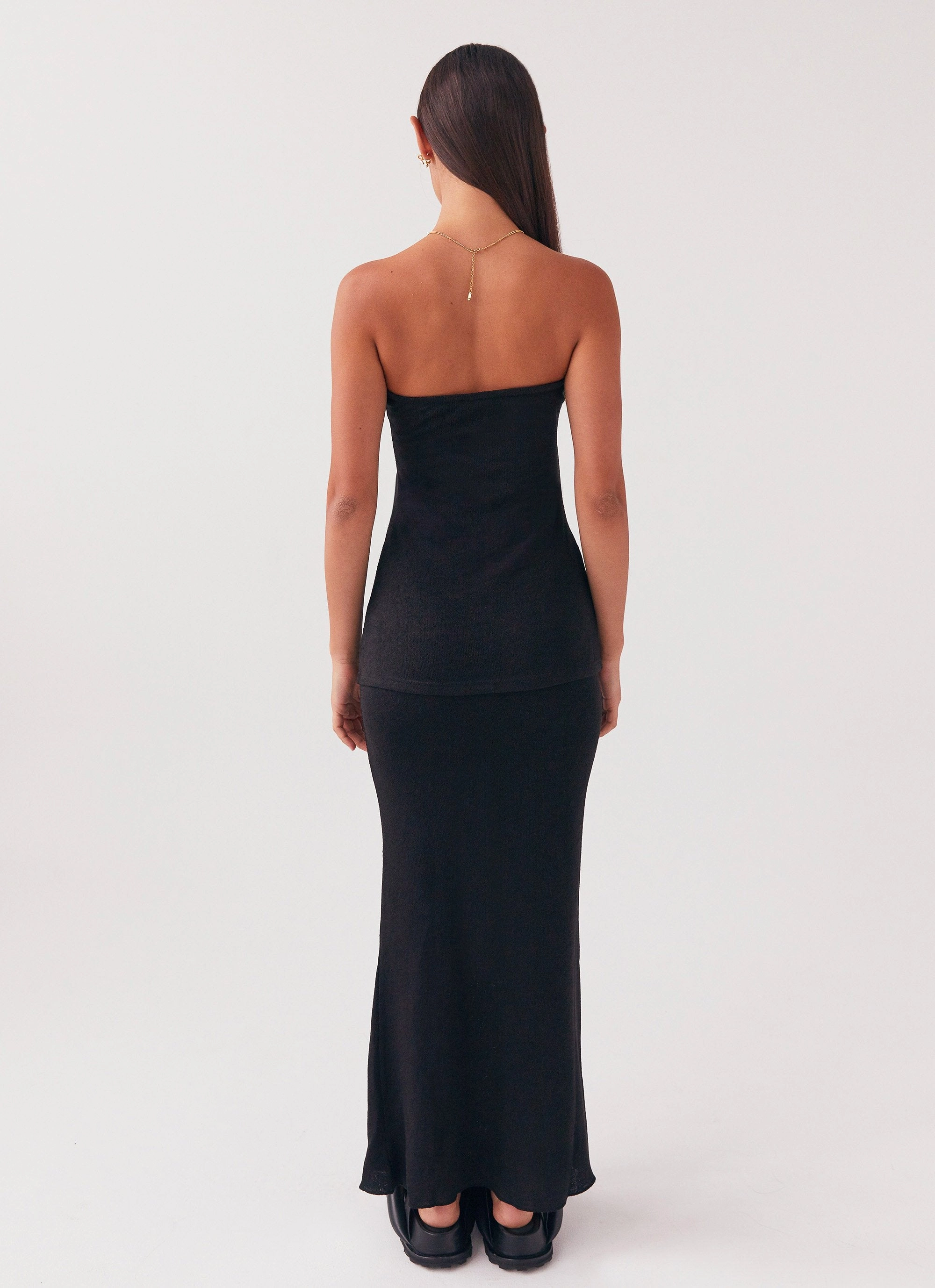 Delicate Lady Knit Top - Black ButterSoft Handfeel Stretchable Neckline