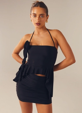 Windproof Thermal Shell Struck By Cupid Cami Top - Black