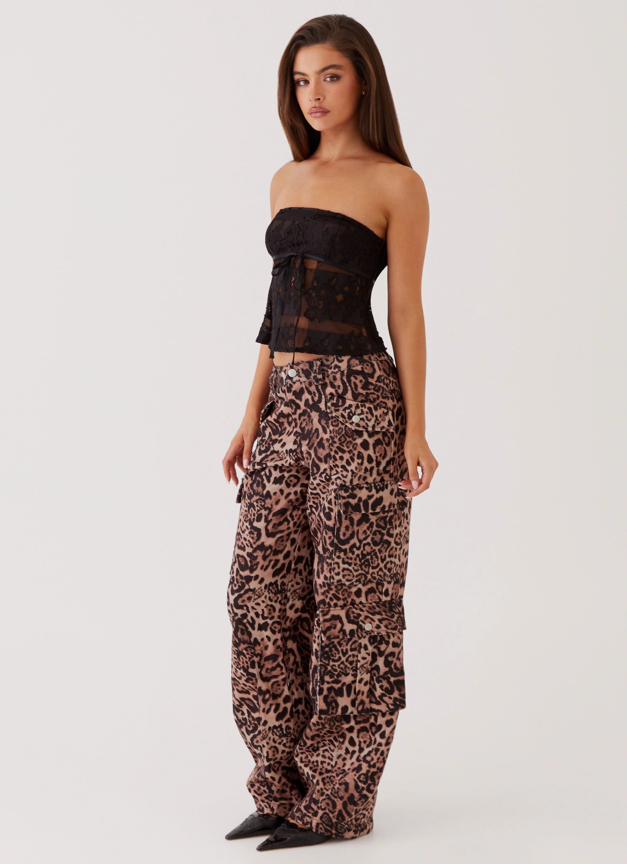 Break It Off Strapless Top - Black FlexibleCuff Ribbed Hemline