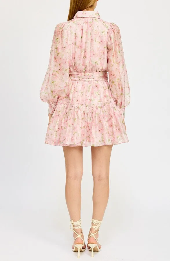 En Saison Josette Long Sleeve Mini Dress Classic and Modern
