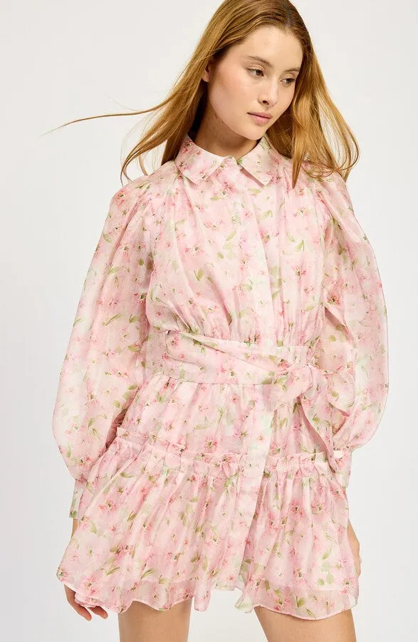 Casual Comfort Wear Noble Aura En Saison Josette Long Sleeve Mini Dress