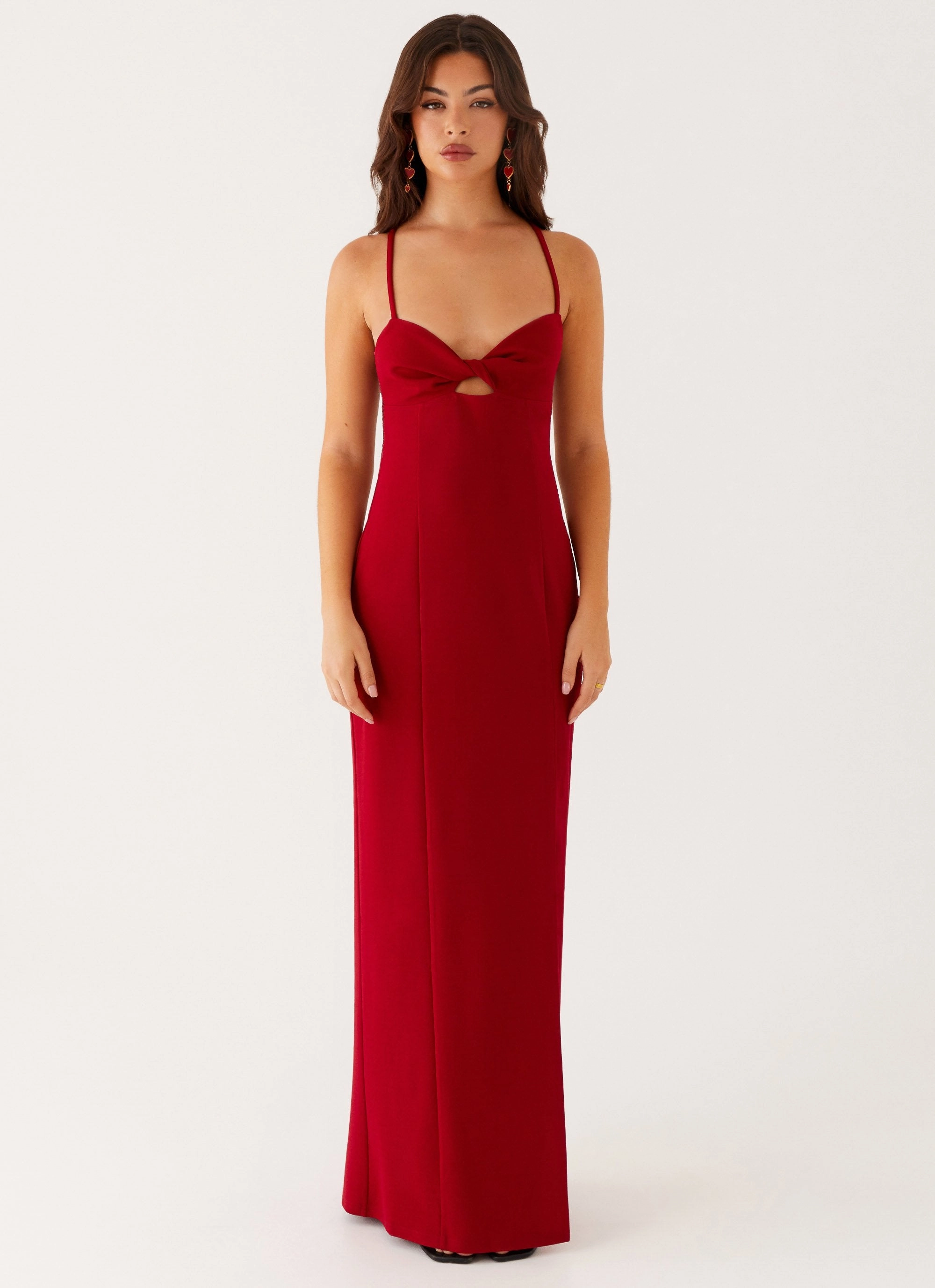 Sophisticated Edge Daily Option Heartbreaker Maxi Dress - Deep Red