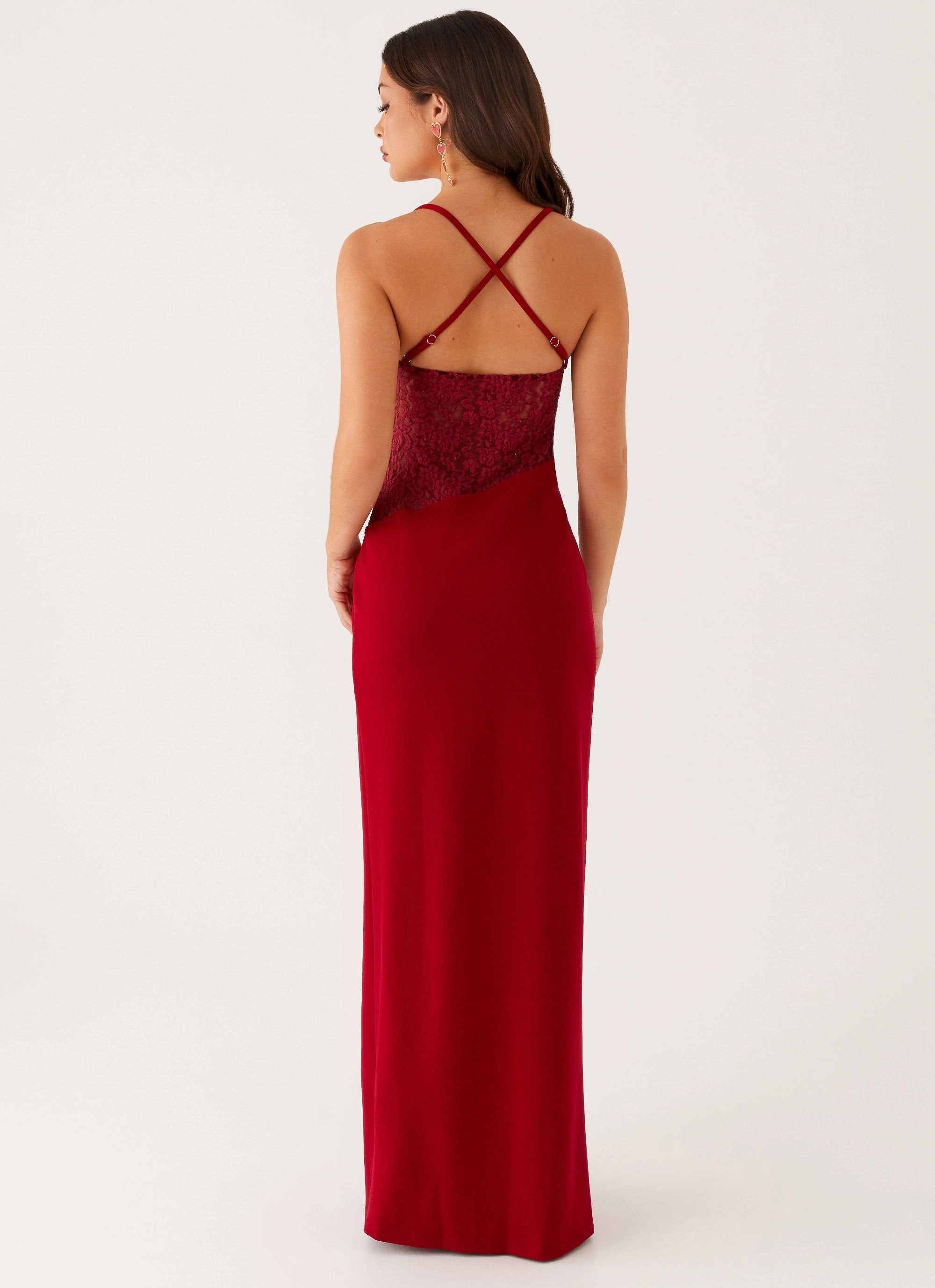 Heartbreaker Maxi Dress - Deep Red Sporty-Look