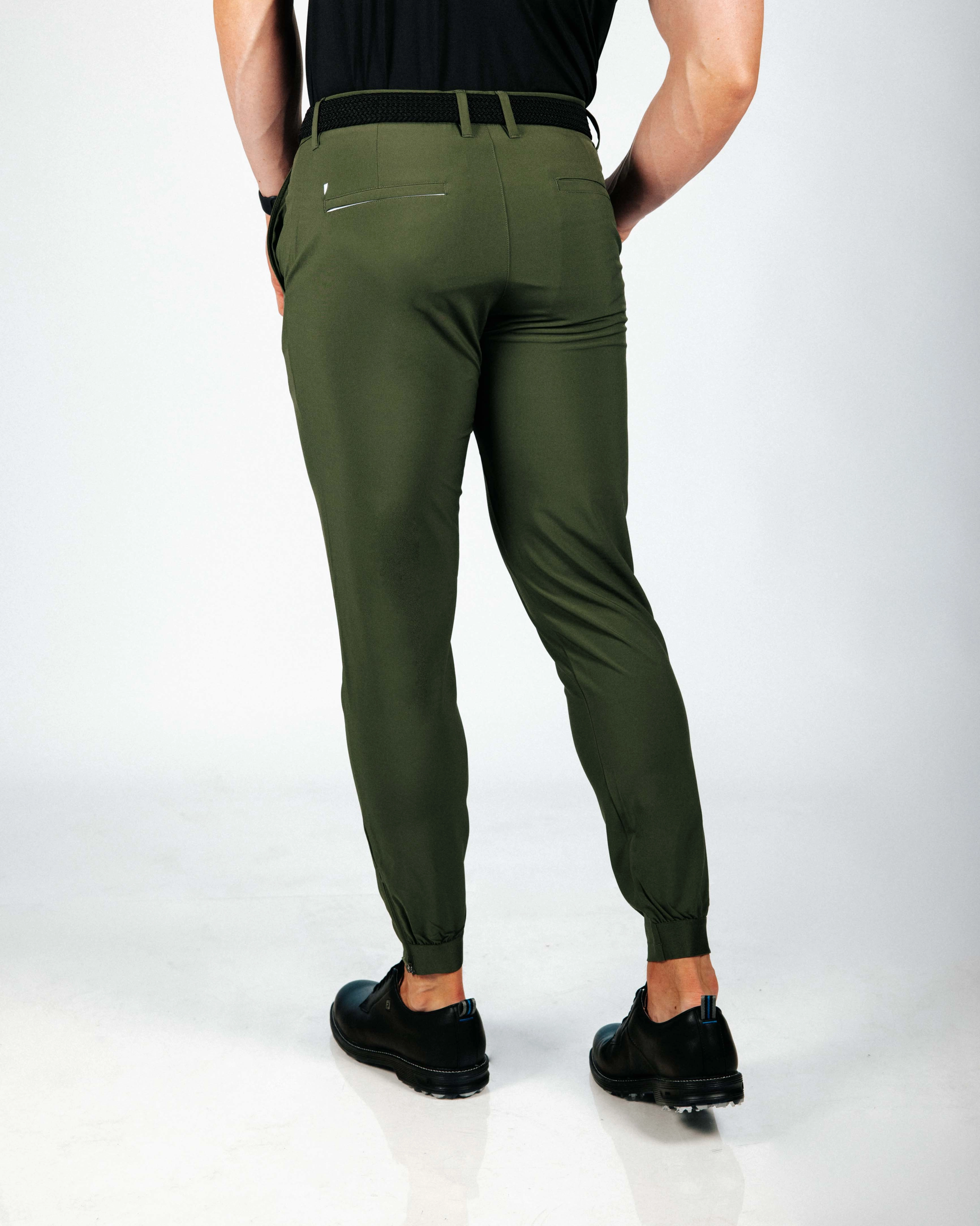 Men's Olive Golf Jogger High Durability Stitching