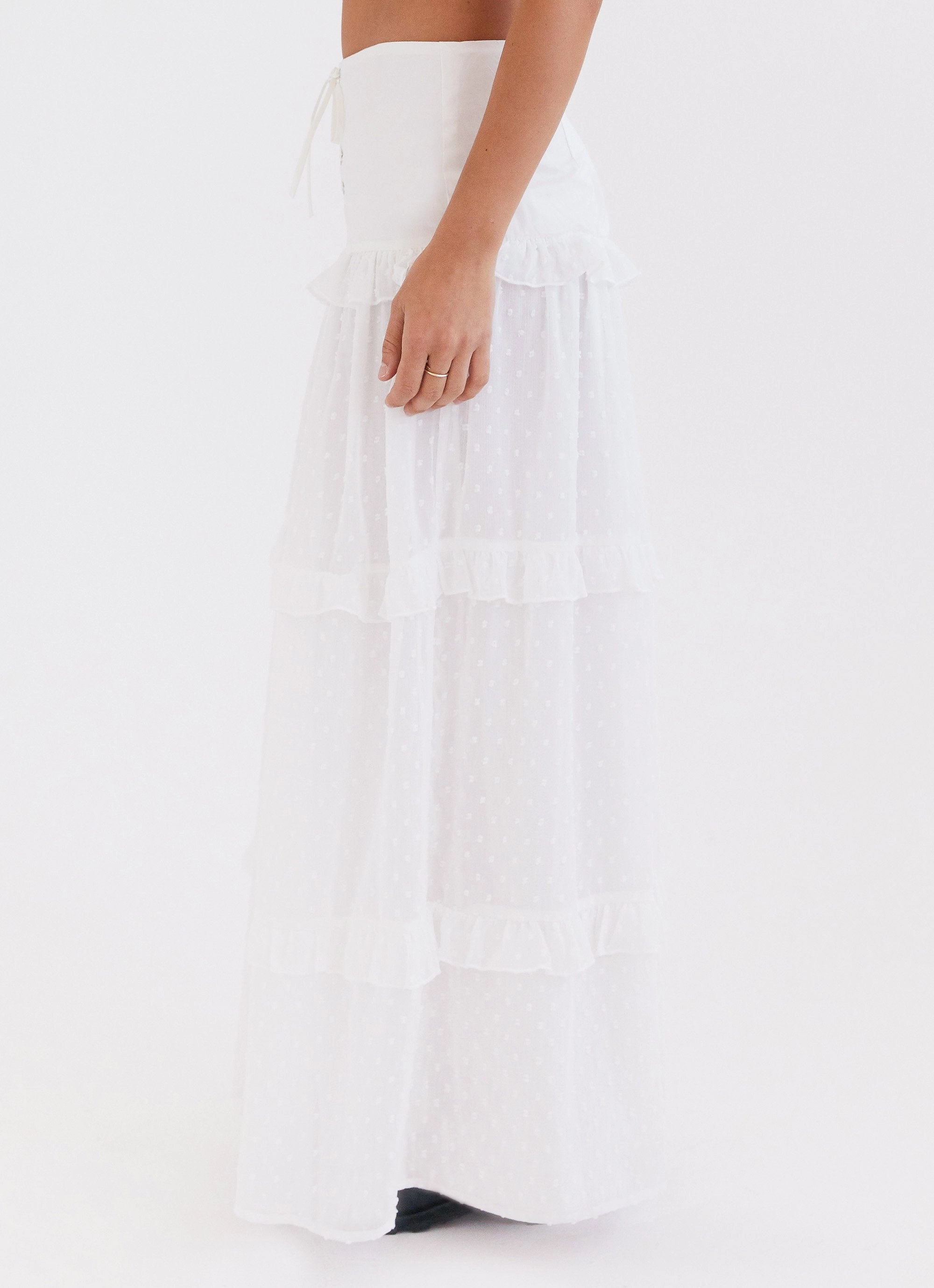 Performance Support Comfortable Layers Esmeralda Maxi Skirt - White