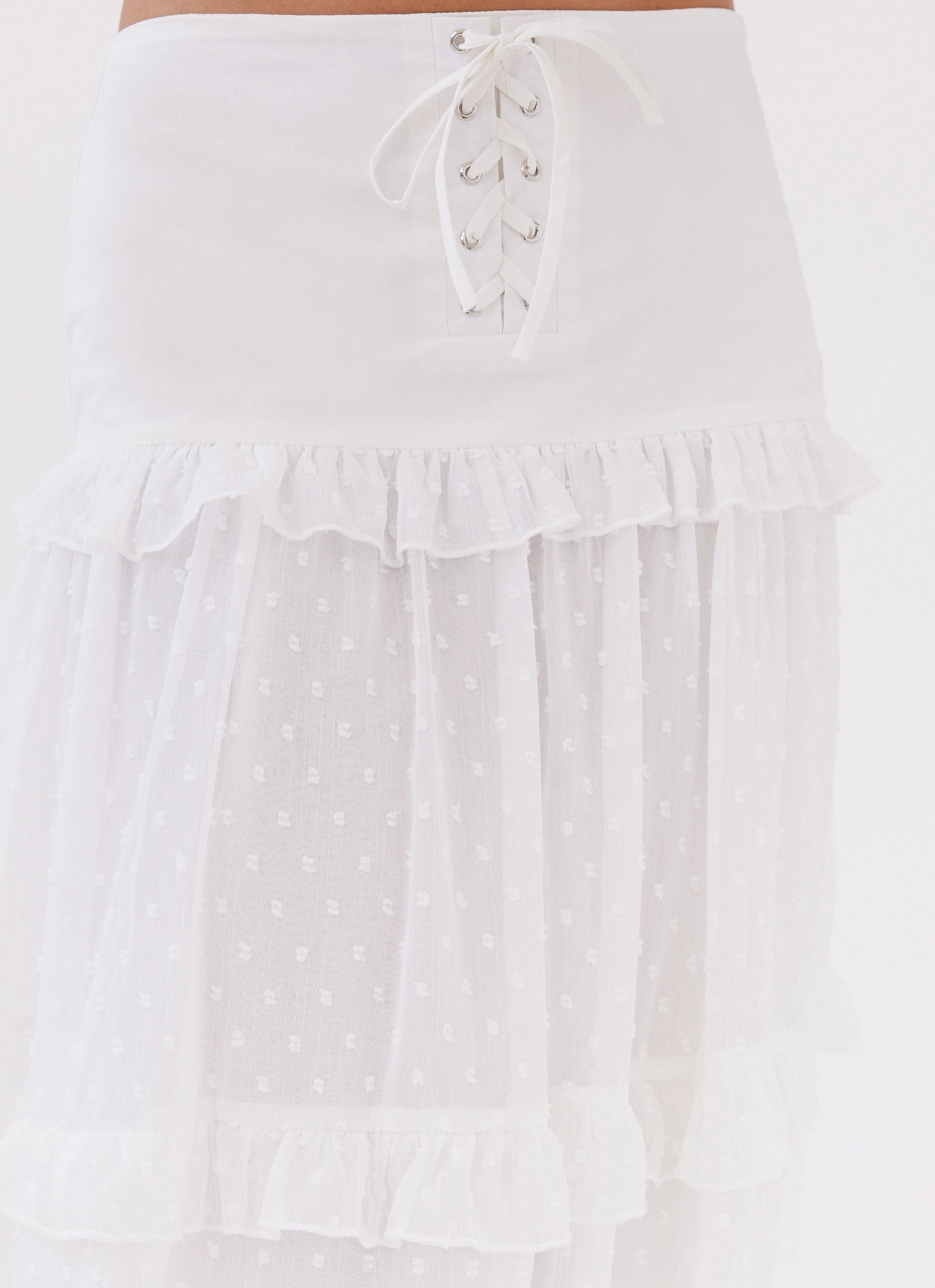 Core Fit Esmeralda Maxi Skirt - White