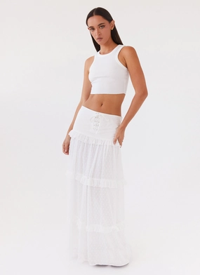 Esmeralda Maxi Skirt - White LightweightDesign