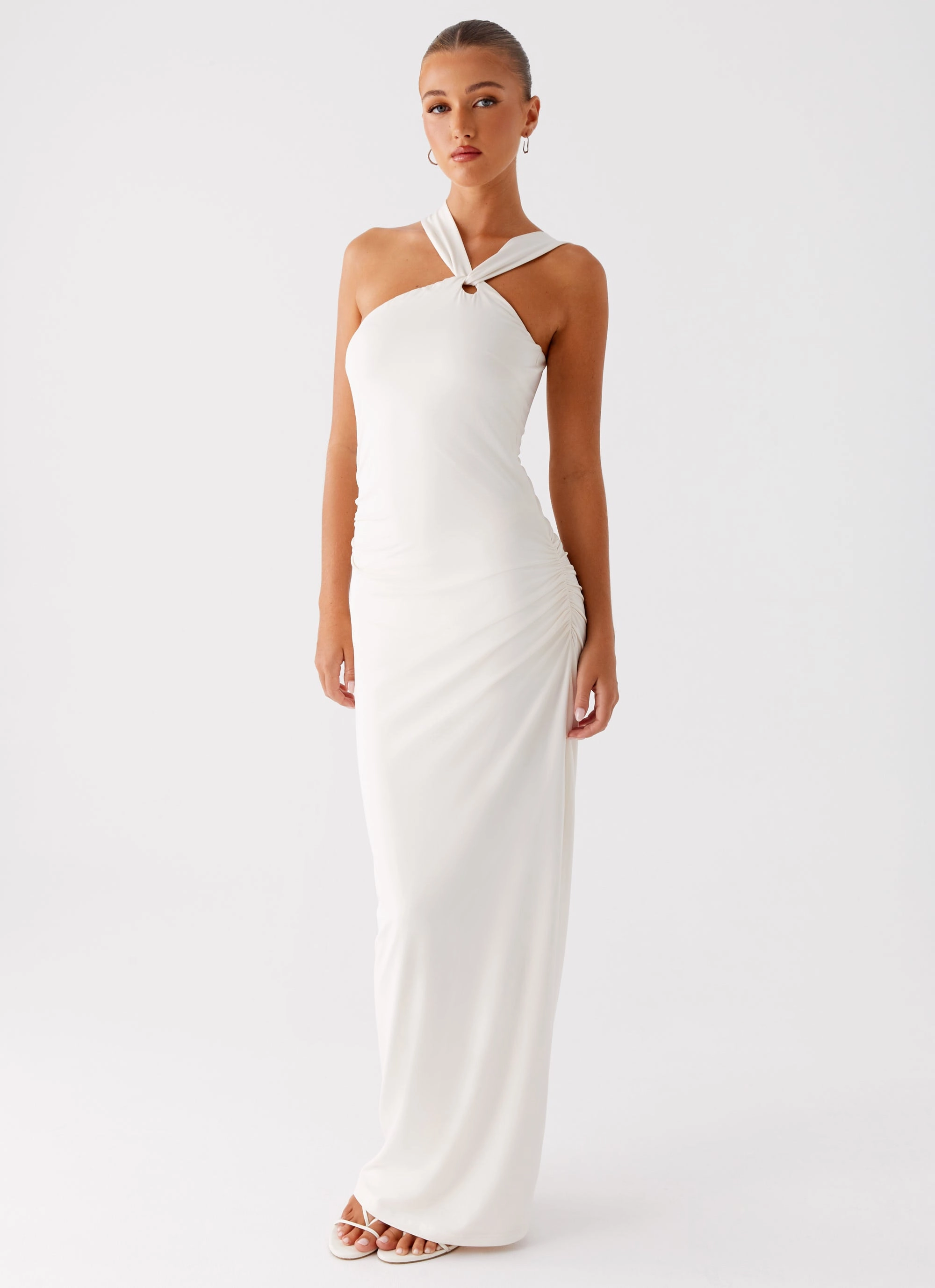 Tamira Maxi Dress - Ivory Effortless Mood Lounge Outfit