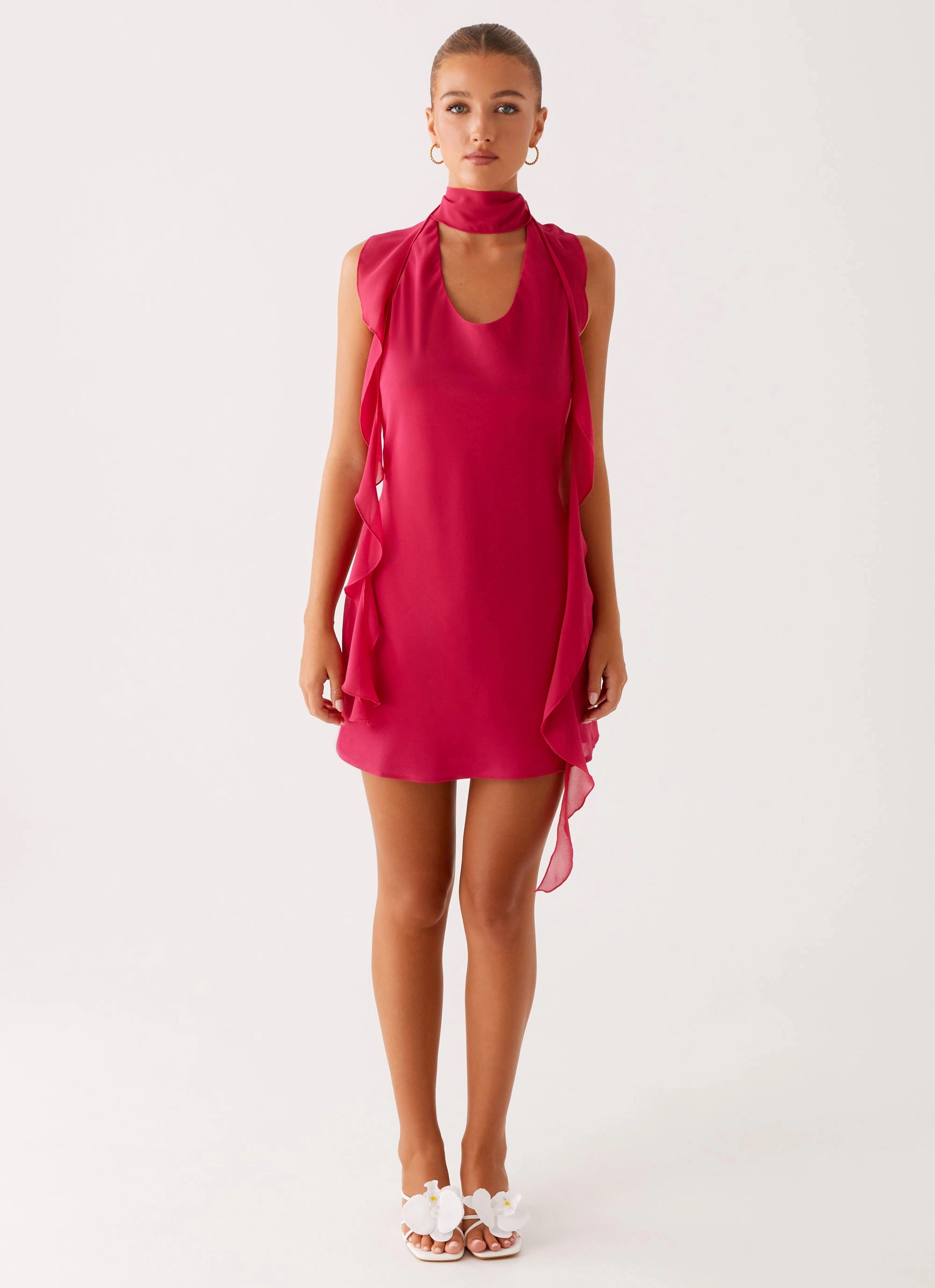 Tanner Mini Dress - Fuchsia Cozy Wearable Relaxed Fit