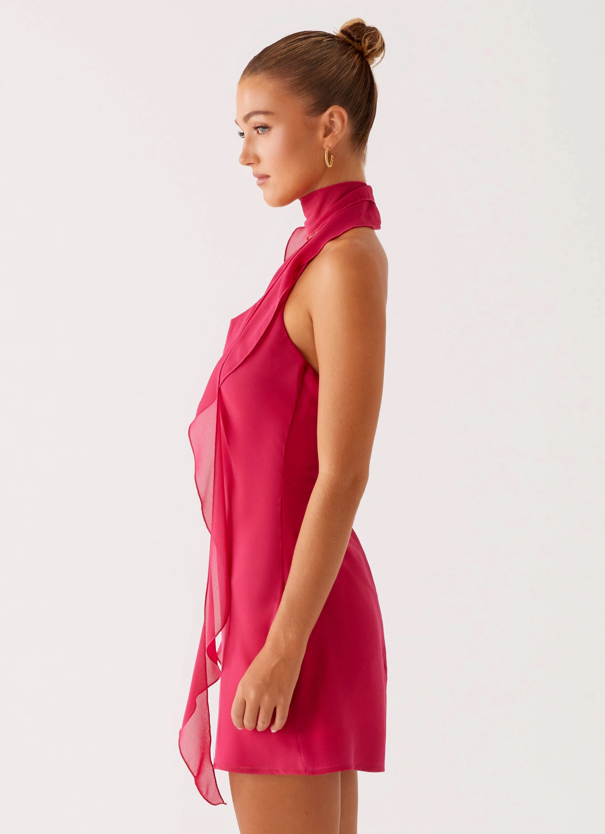 Tanner Mini Dress - Fuchsia Hidden Zipper