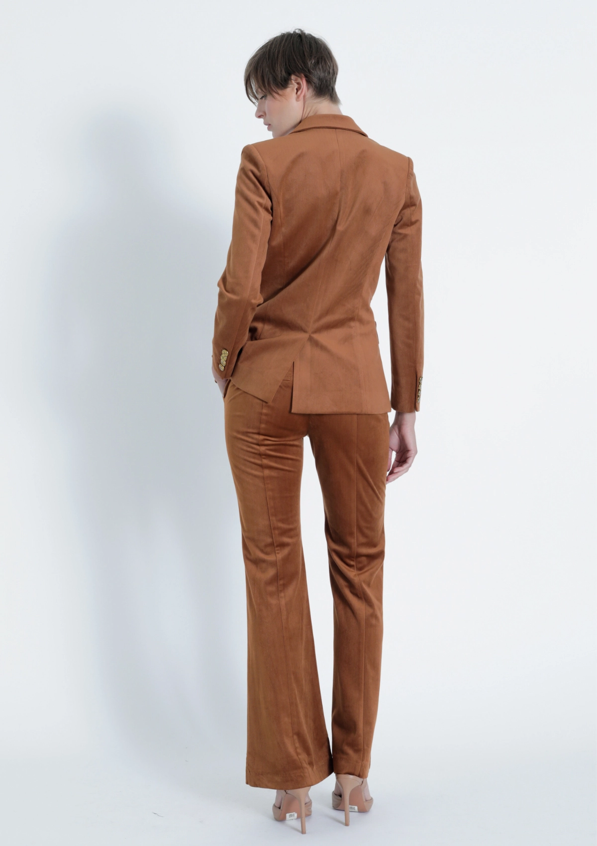 Stella Corduroy Blazer Non Restrictive Collar Resilient Fabric Blend