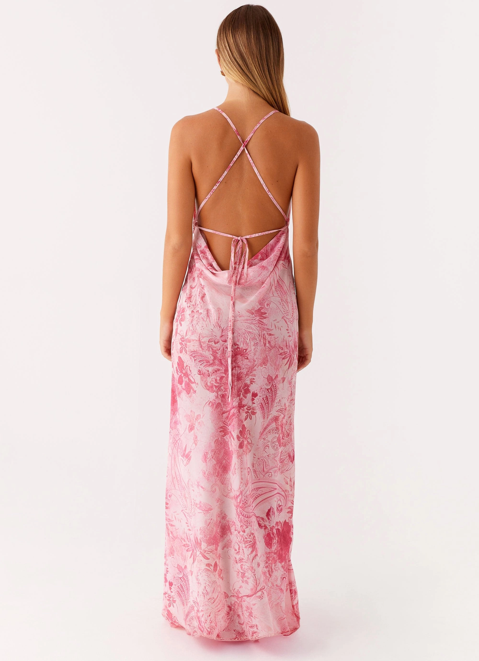 Tara Maxi Dress - Pink Print Daily Option