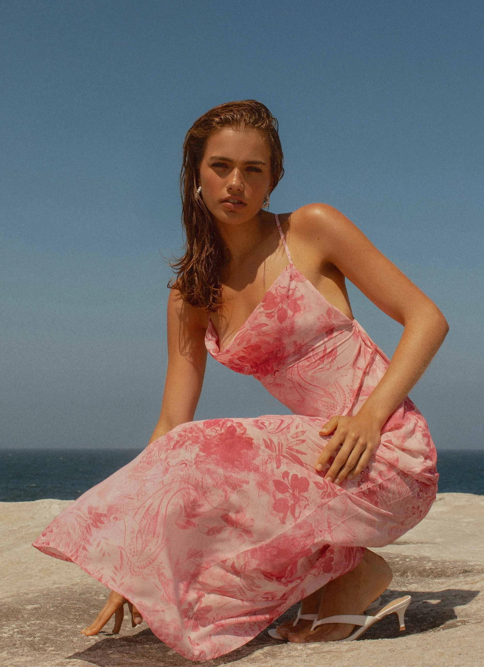 Trend Detail Essential Style Tara Maxi Dress - Pink Print