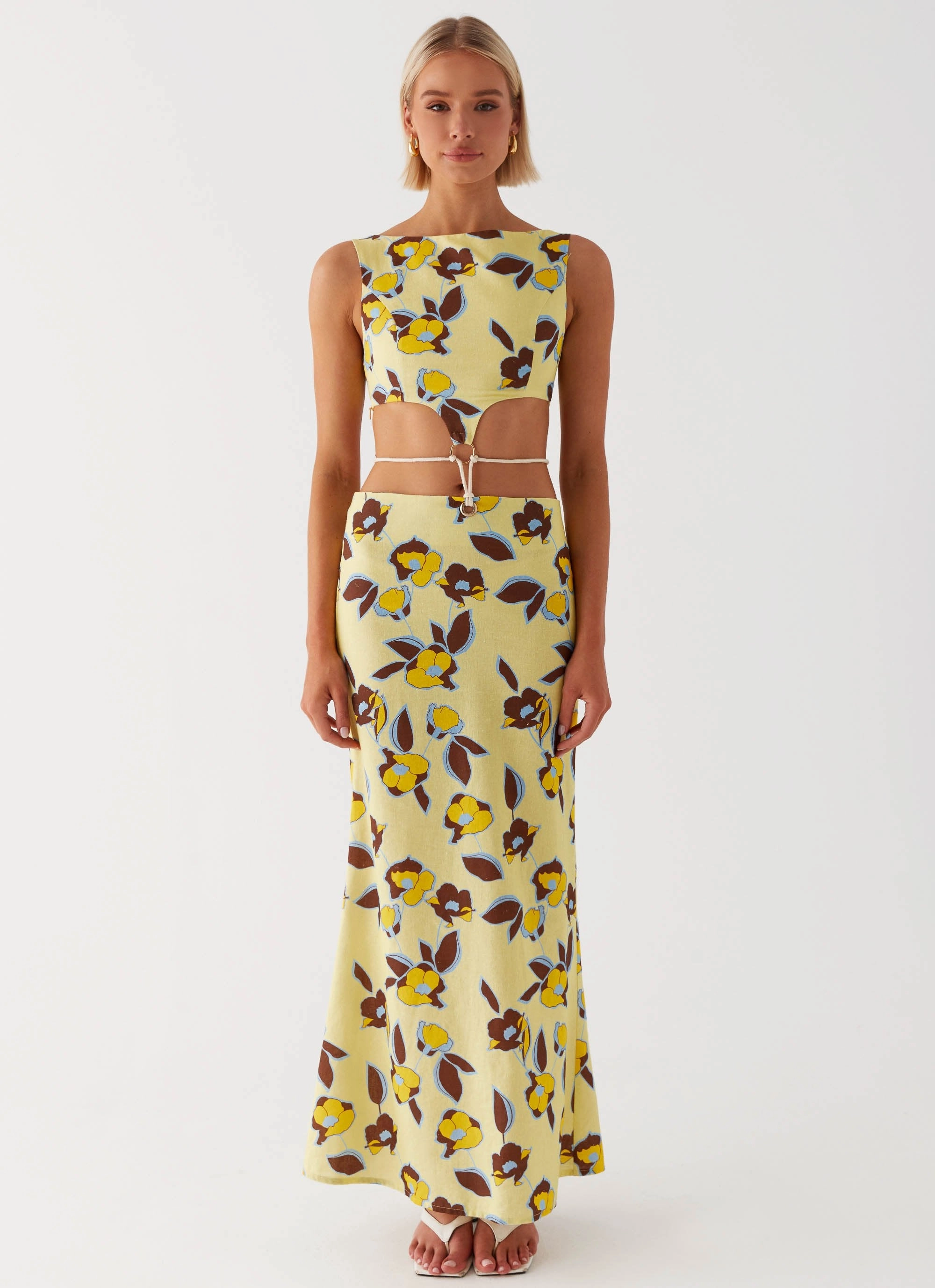 Weekend Chic Taryn Cut Out Maxi Dress - Primrose