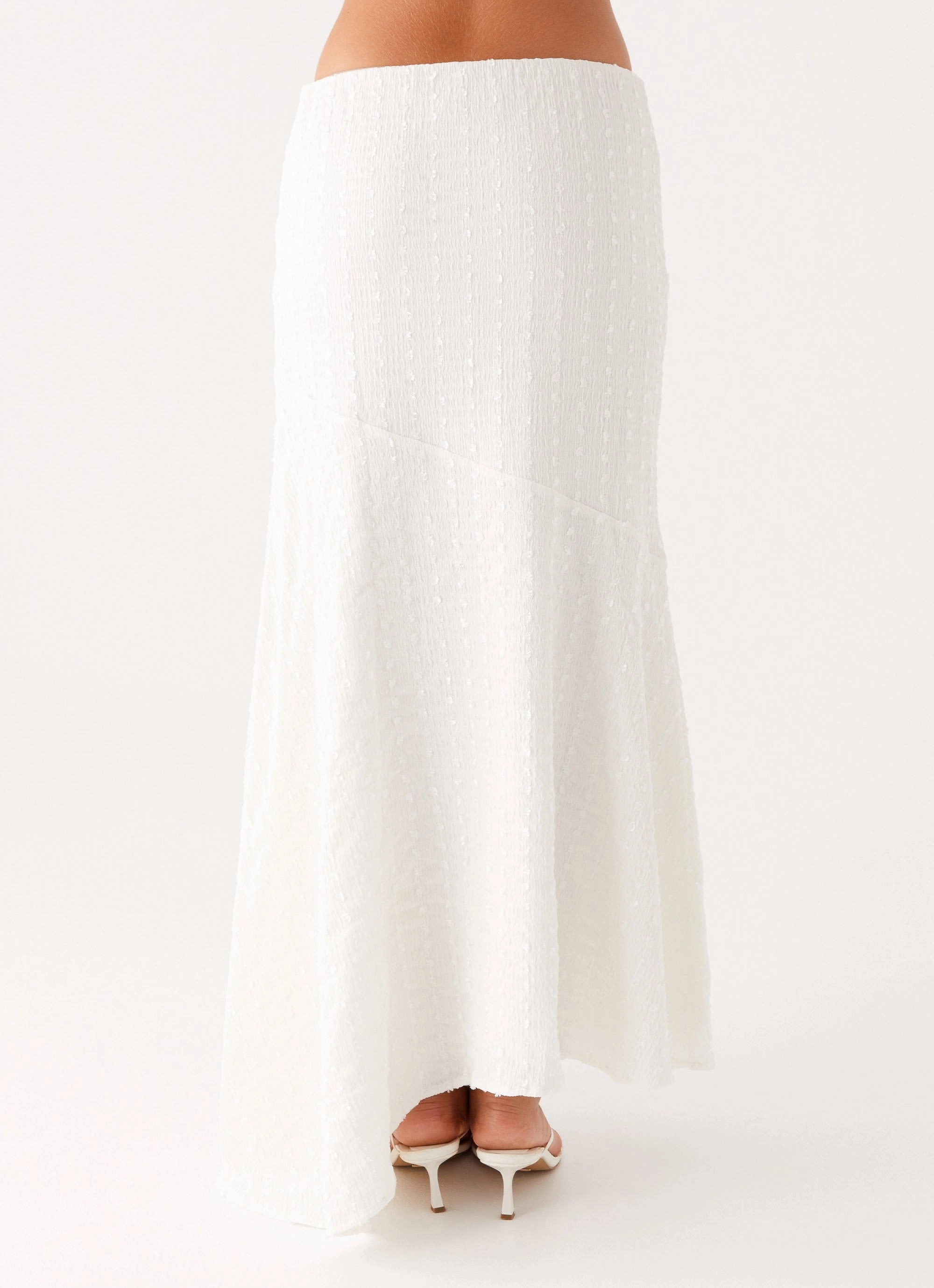 NonRestrictiveFit Tayah Asymmetrical Maxi Skirt - White