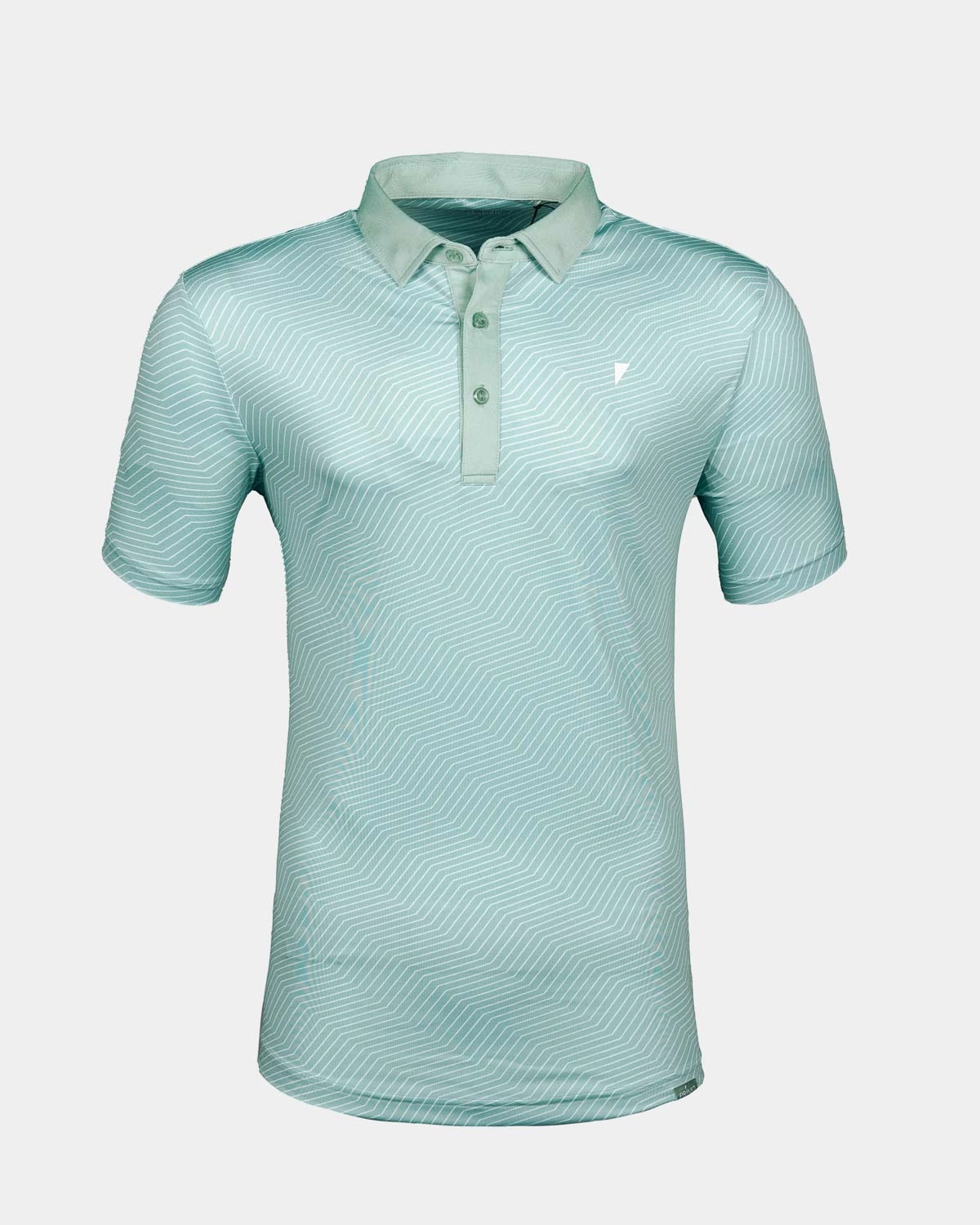 Teal Chevron Classic Polo SoftKnit