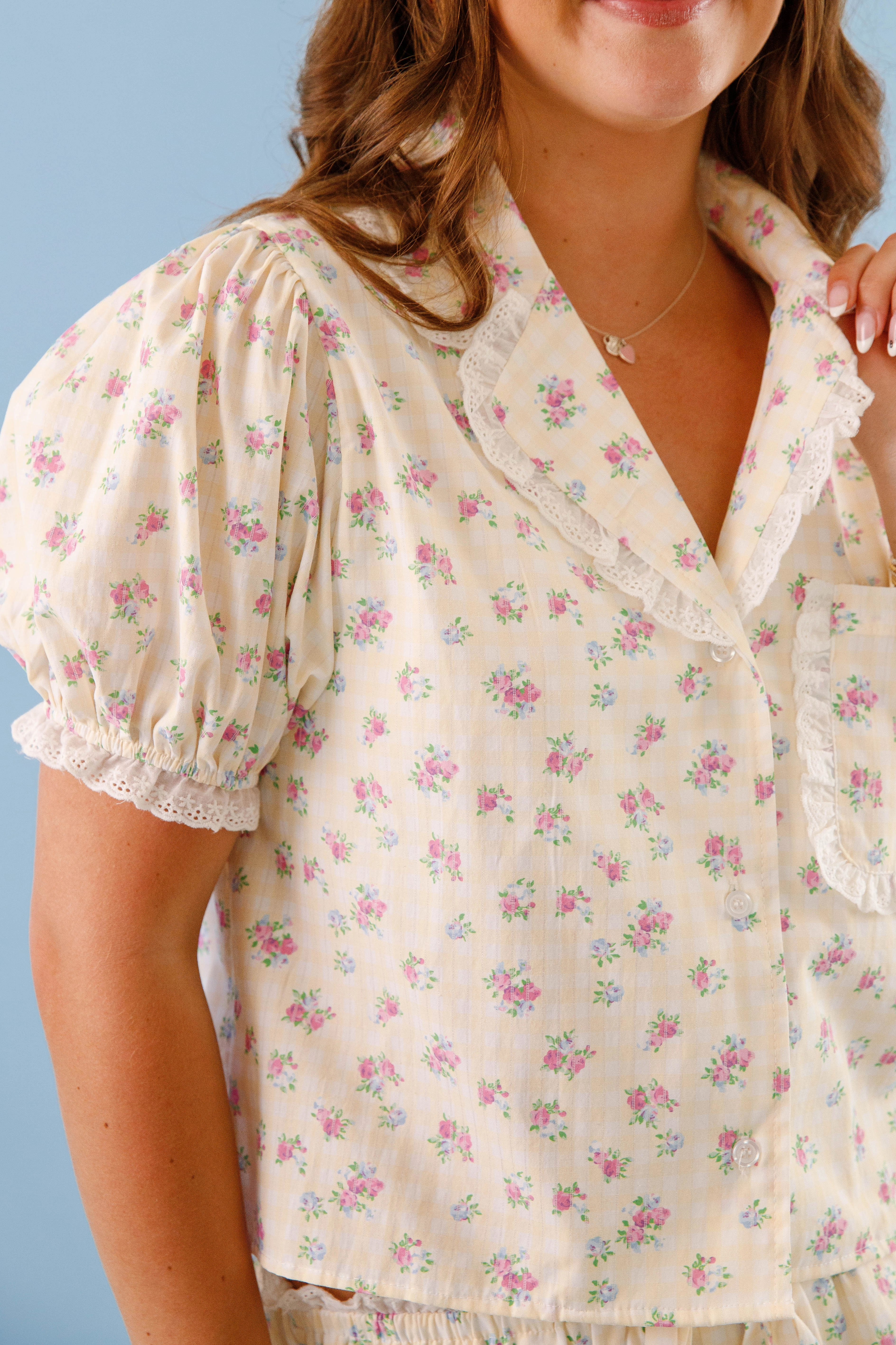Ergonomic Fit Design Relaxed Look Dreaming Til Sunshine Pajama Top