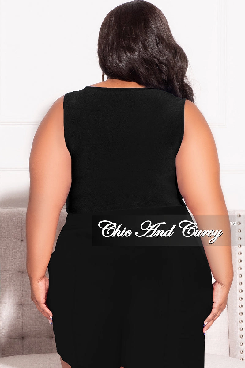 Trail Comfort Fade Resistant Dye Final Sale Plus Size Sleeveless Crop Top in Black
