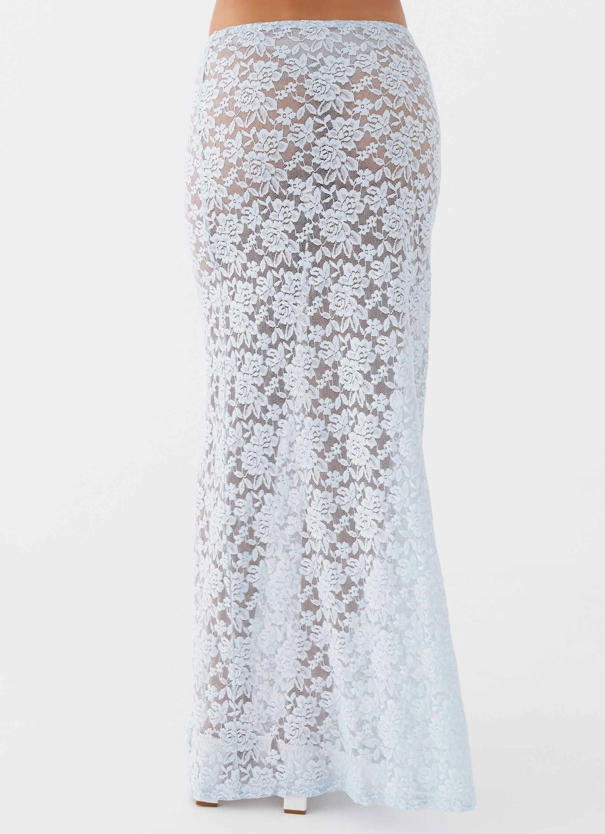 All Around Fit Zephyra Lace Maxi Skirt - Blue Cloud