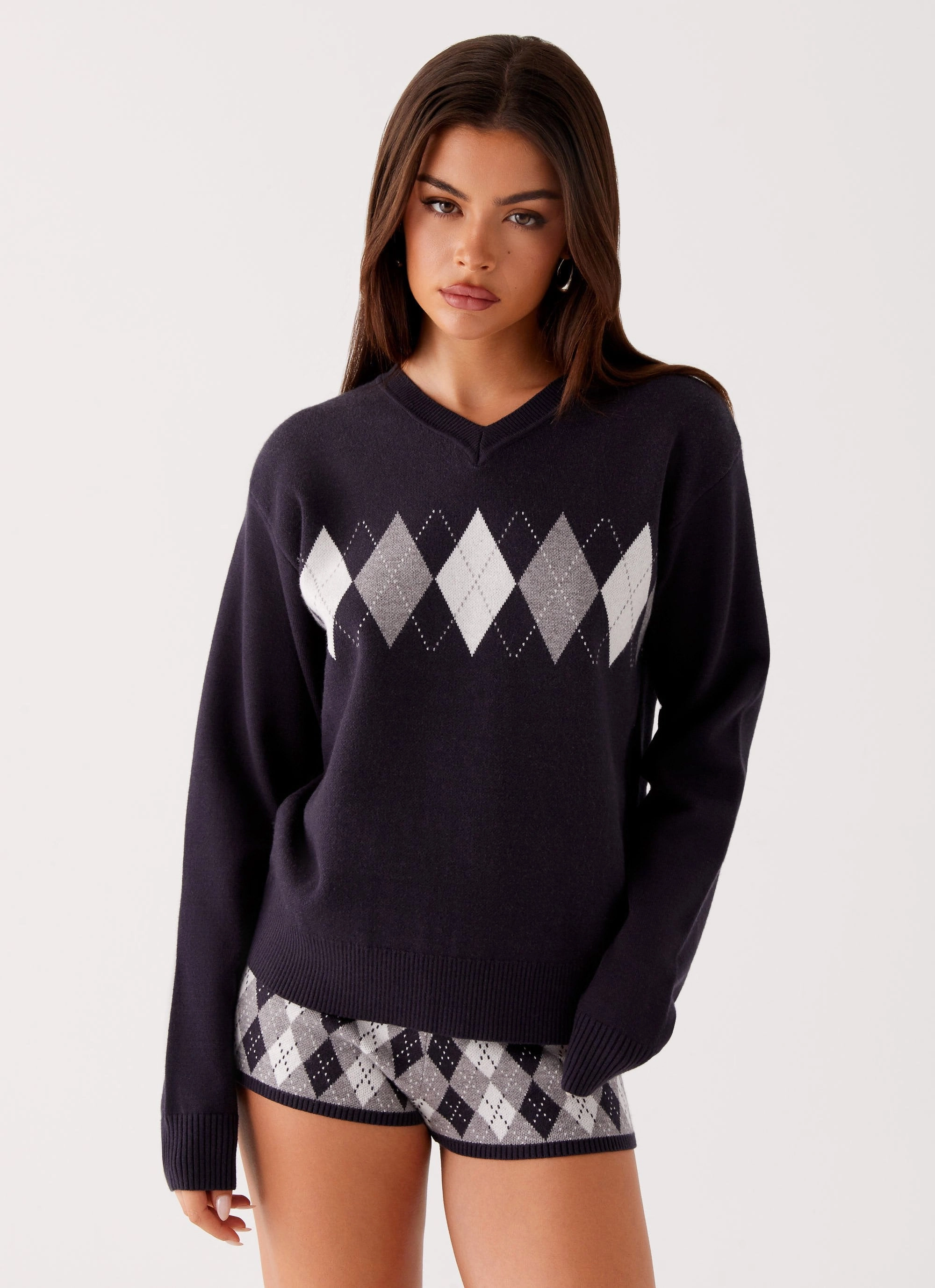 Noise Reduced Fastener System Context Knit Sweater - Navy