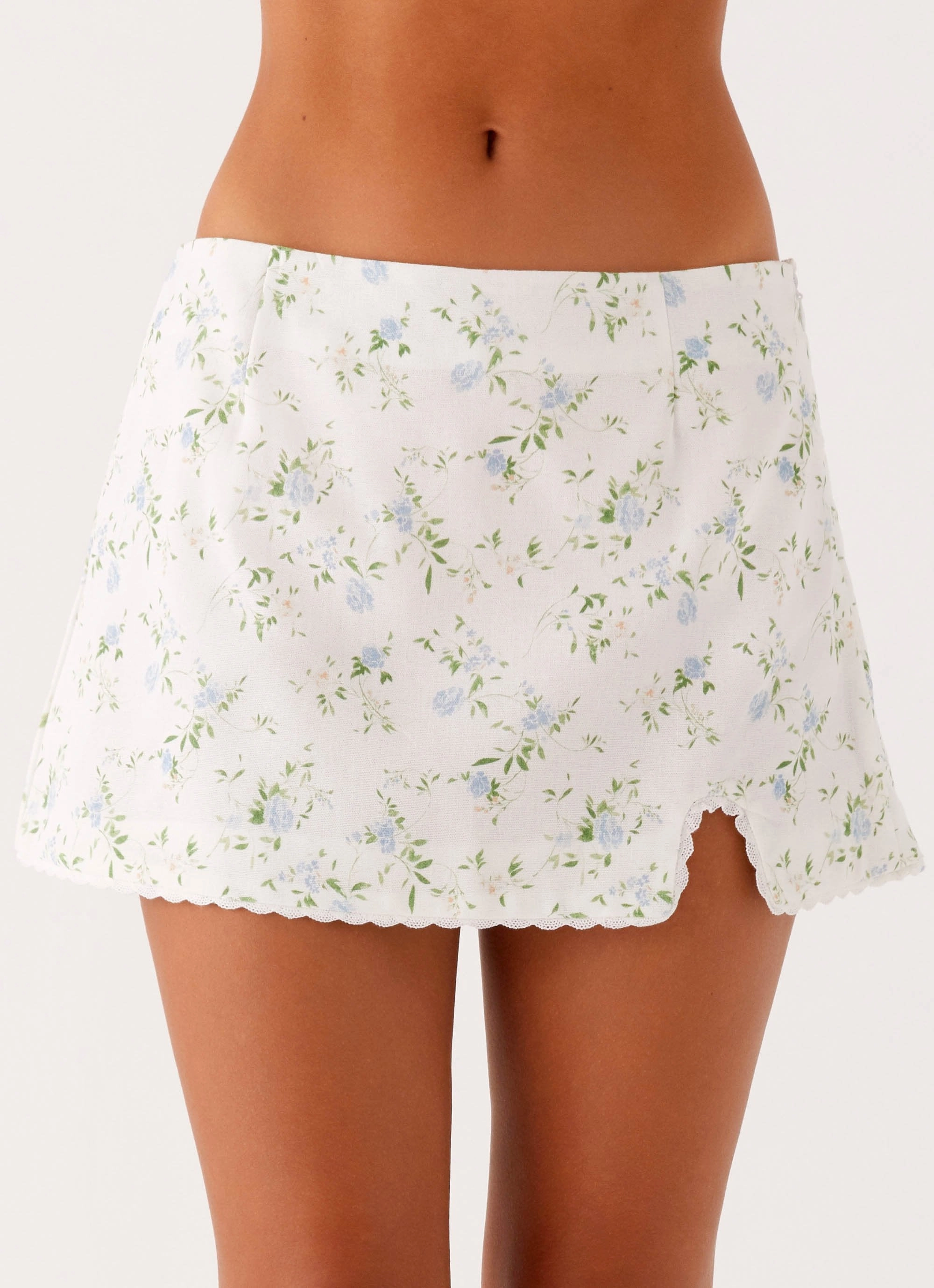 EcoFriendlyMaterials TearResistantMaterial Disconnect Mini Skirt - Vintage Ditsy Floral