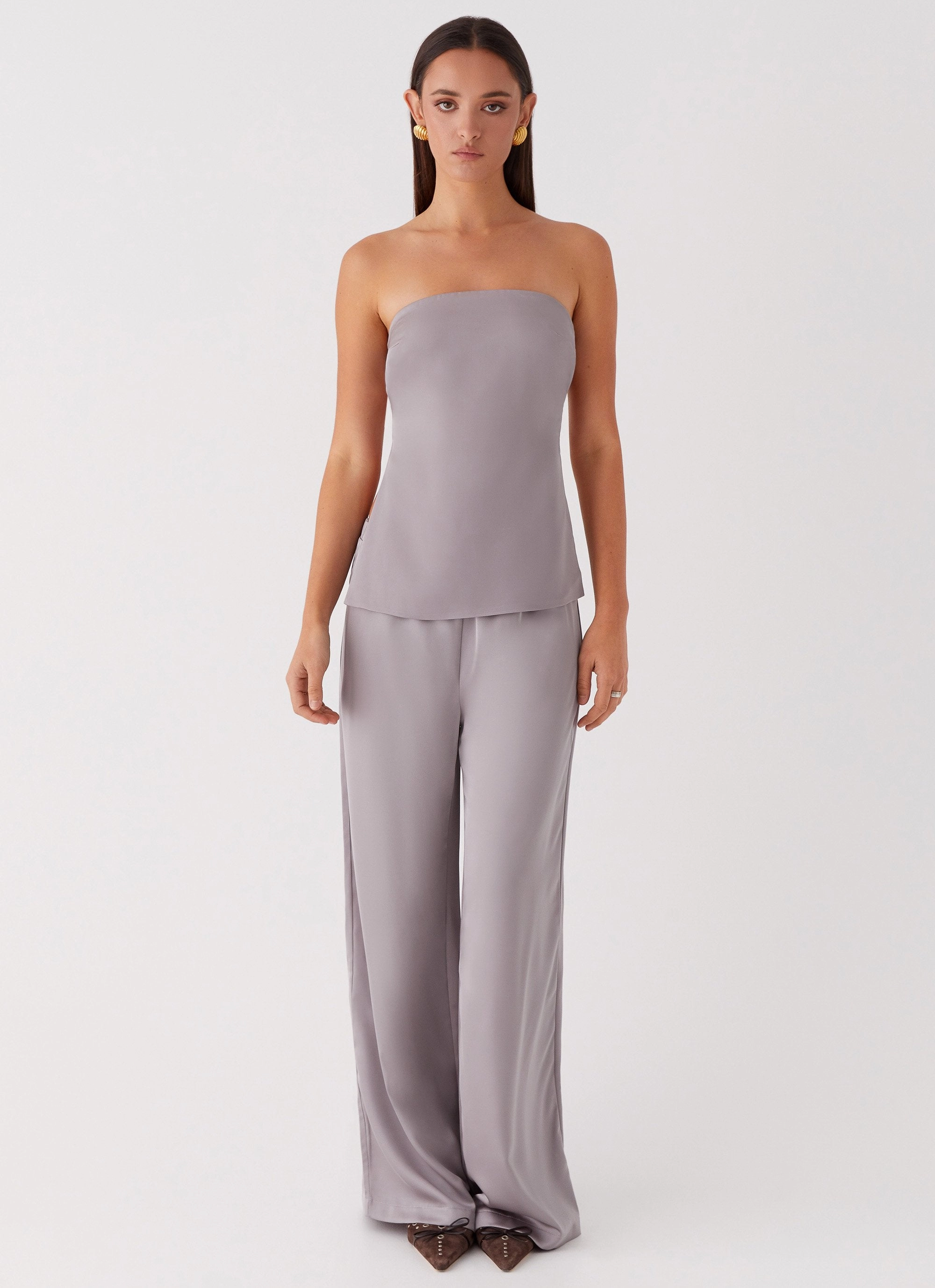 Enchanted Loving Strapless Top - Grey Non Irritating Seams