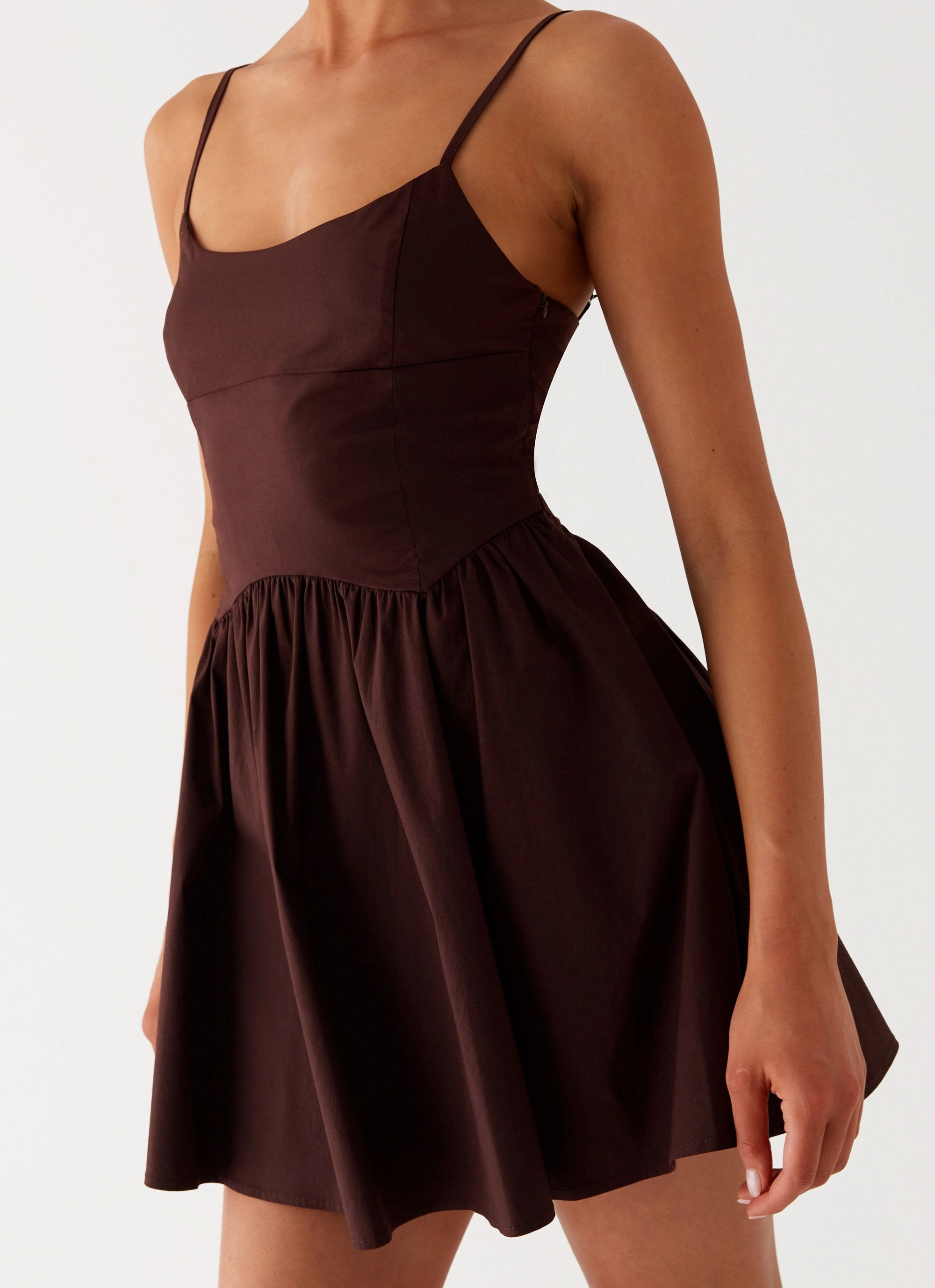 Tesoro Mio Mini Dress - Chocolate Versatile Wearable