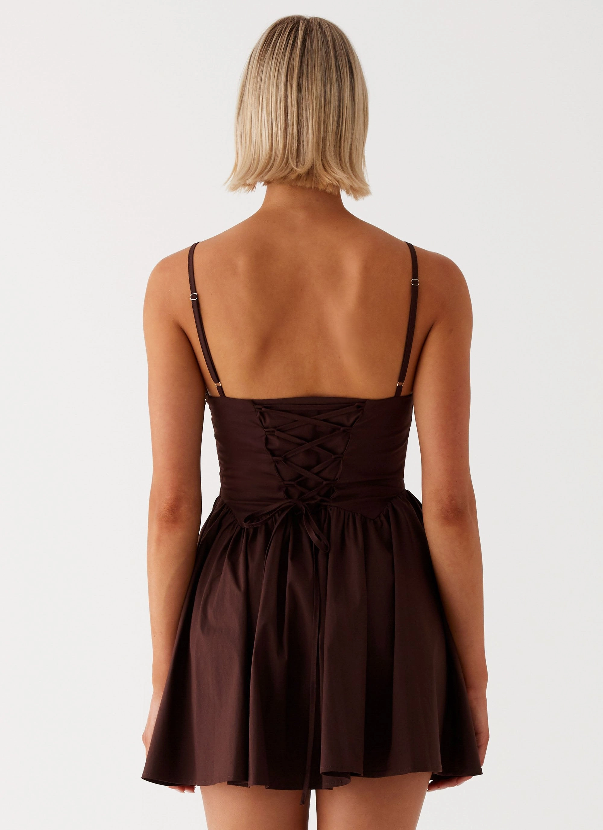 Comfortable fit dress for all body types Tesoro Mio Mini Dress - Chocolate