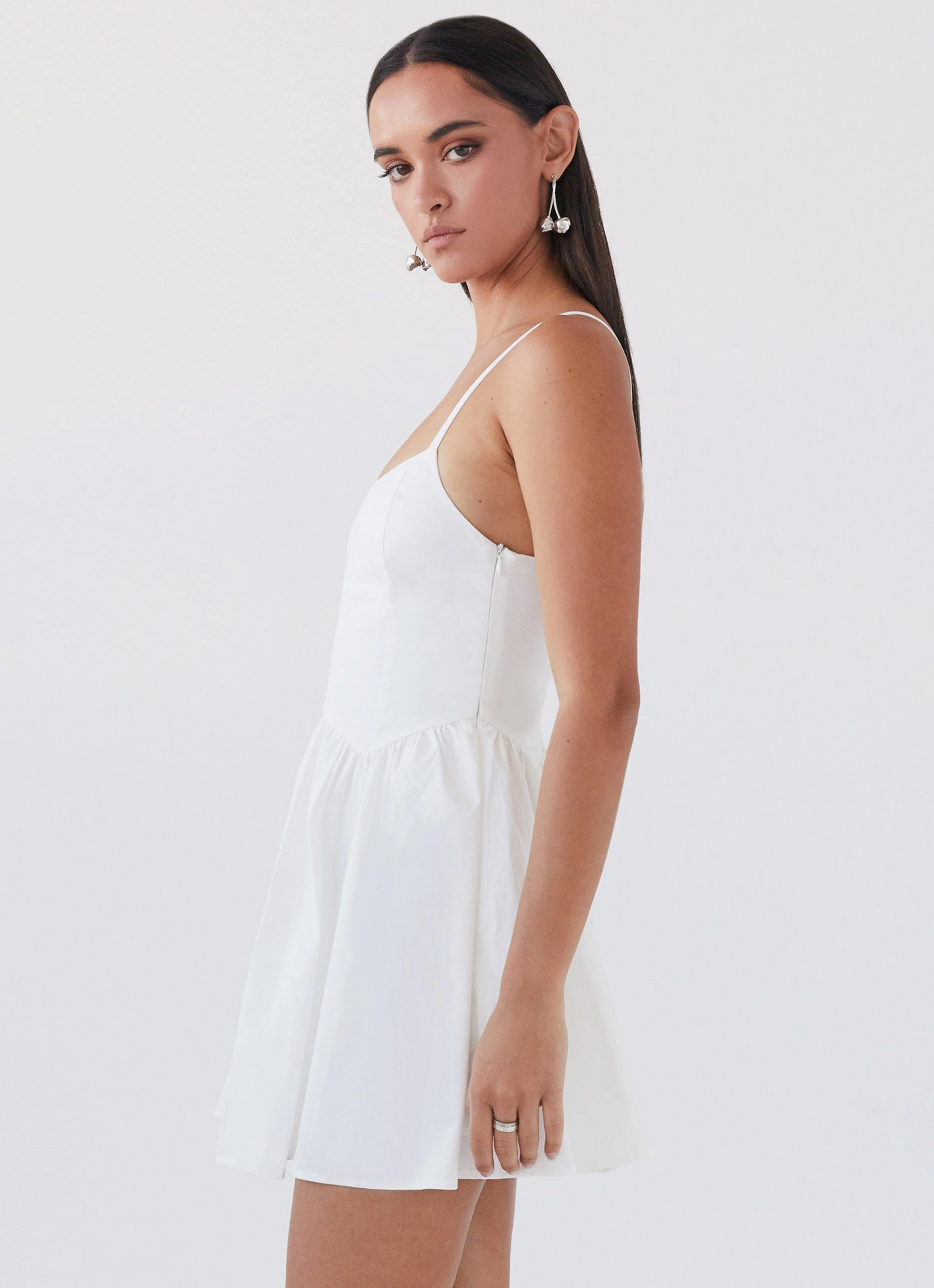 Travel-friendly Tesoro Mio Mini Dress - White