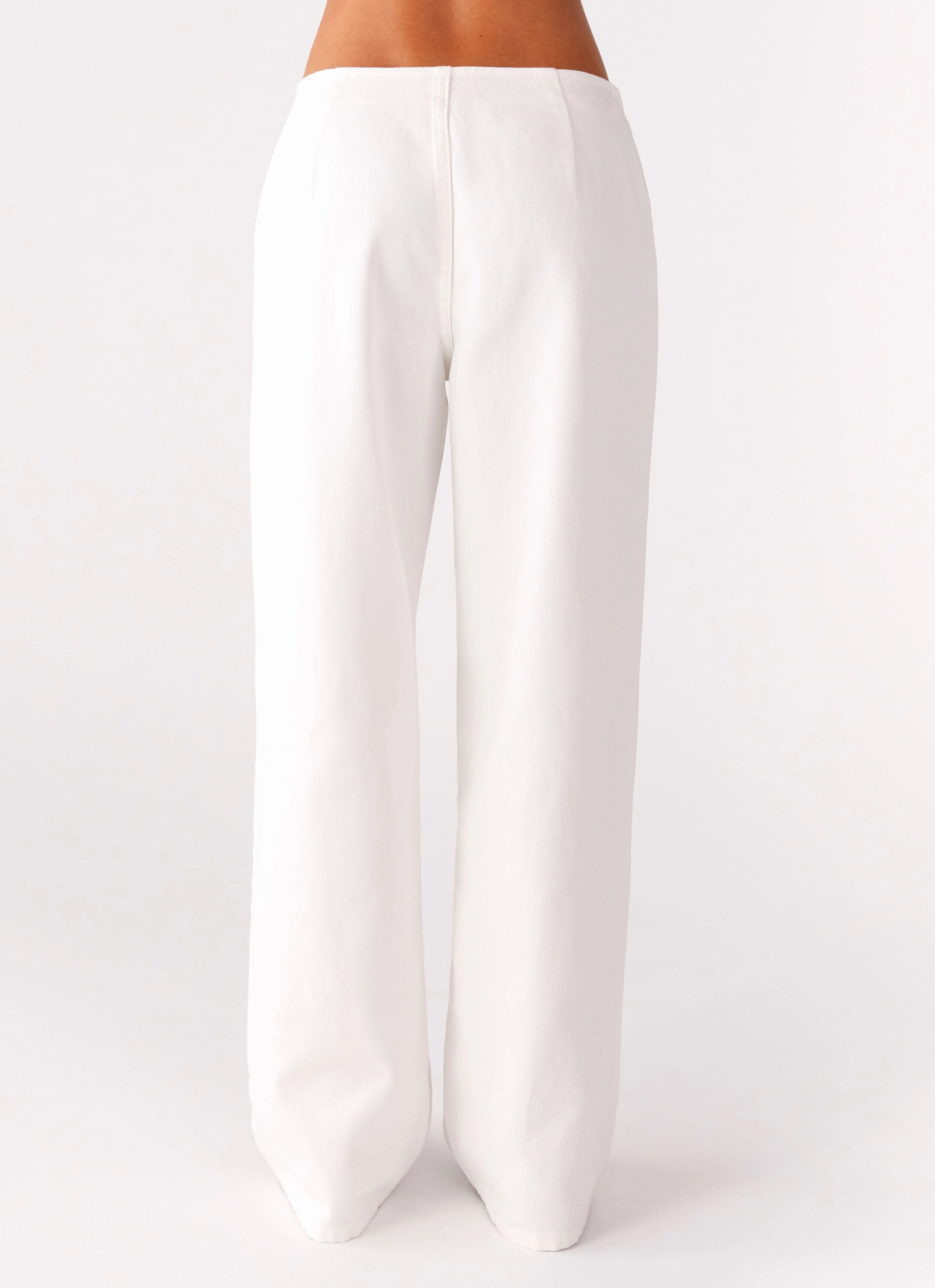 Texas Low Rise Jeans - White Dressy look