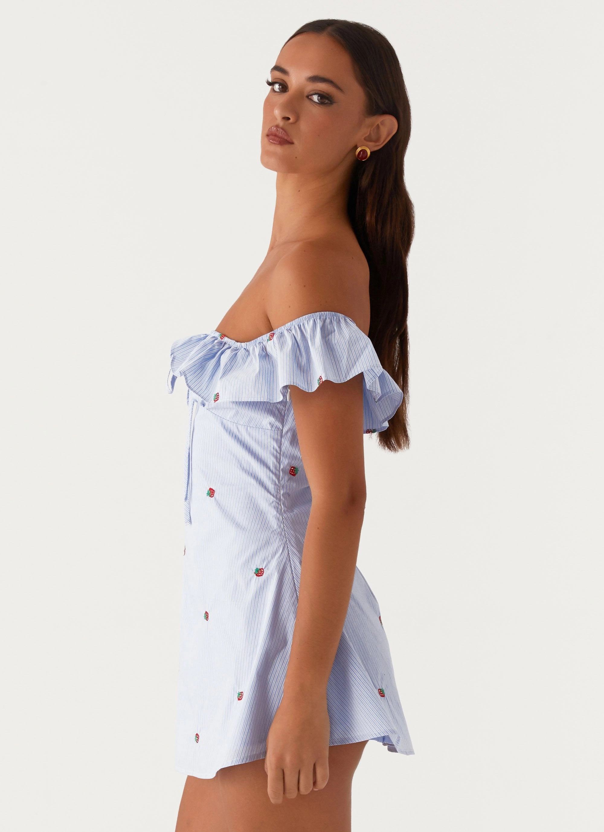 Texas Sun Linen Mini Dress - Blue Summer Friendly