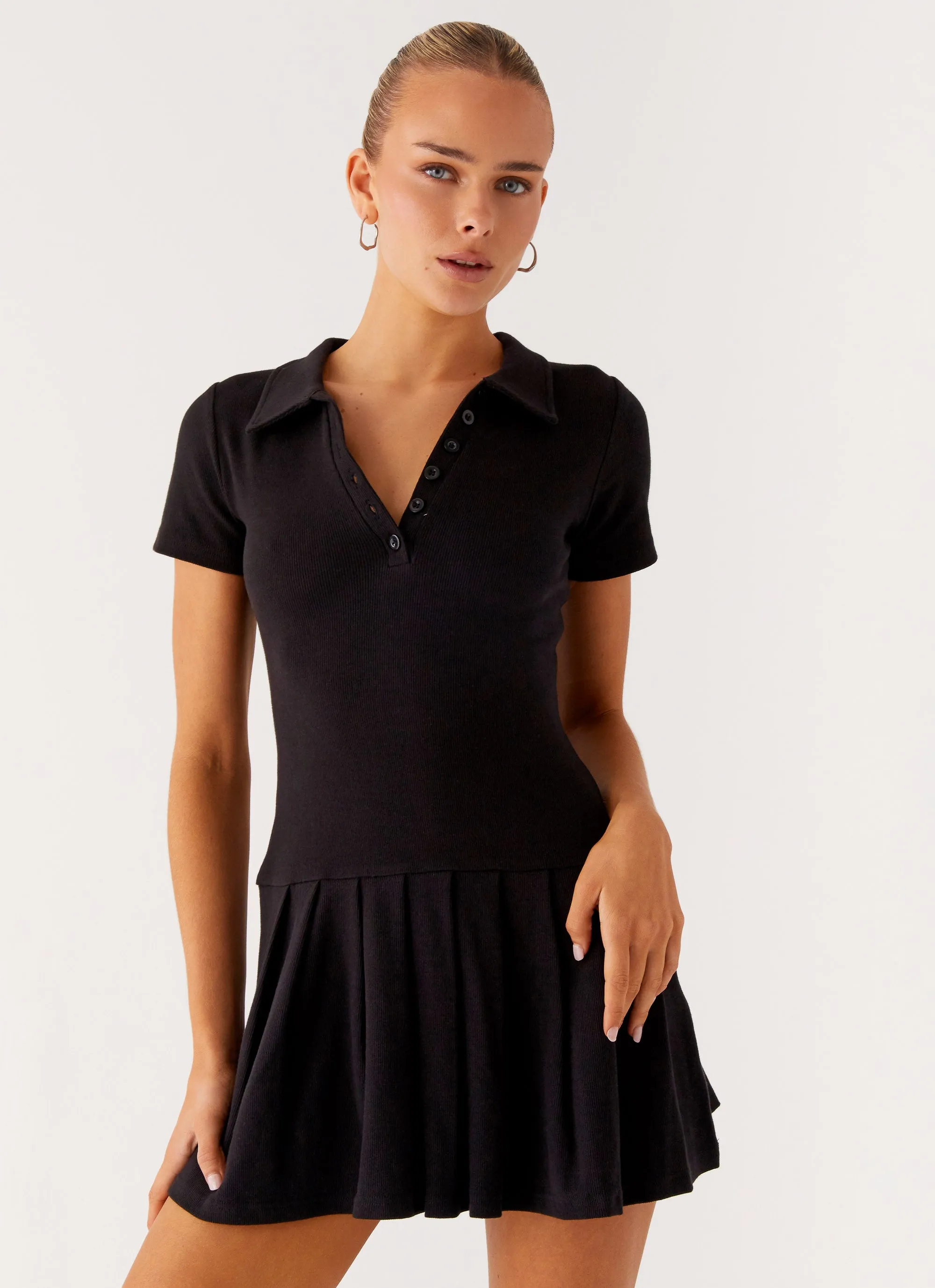 Alondra Mini Dress - Black Eco-Lining