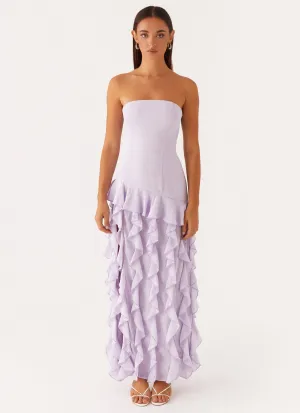 Firefly Maxi Dress - Lilac Effortless Elegance Cotton Touch