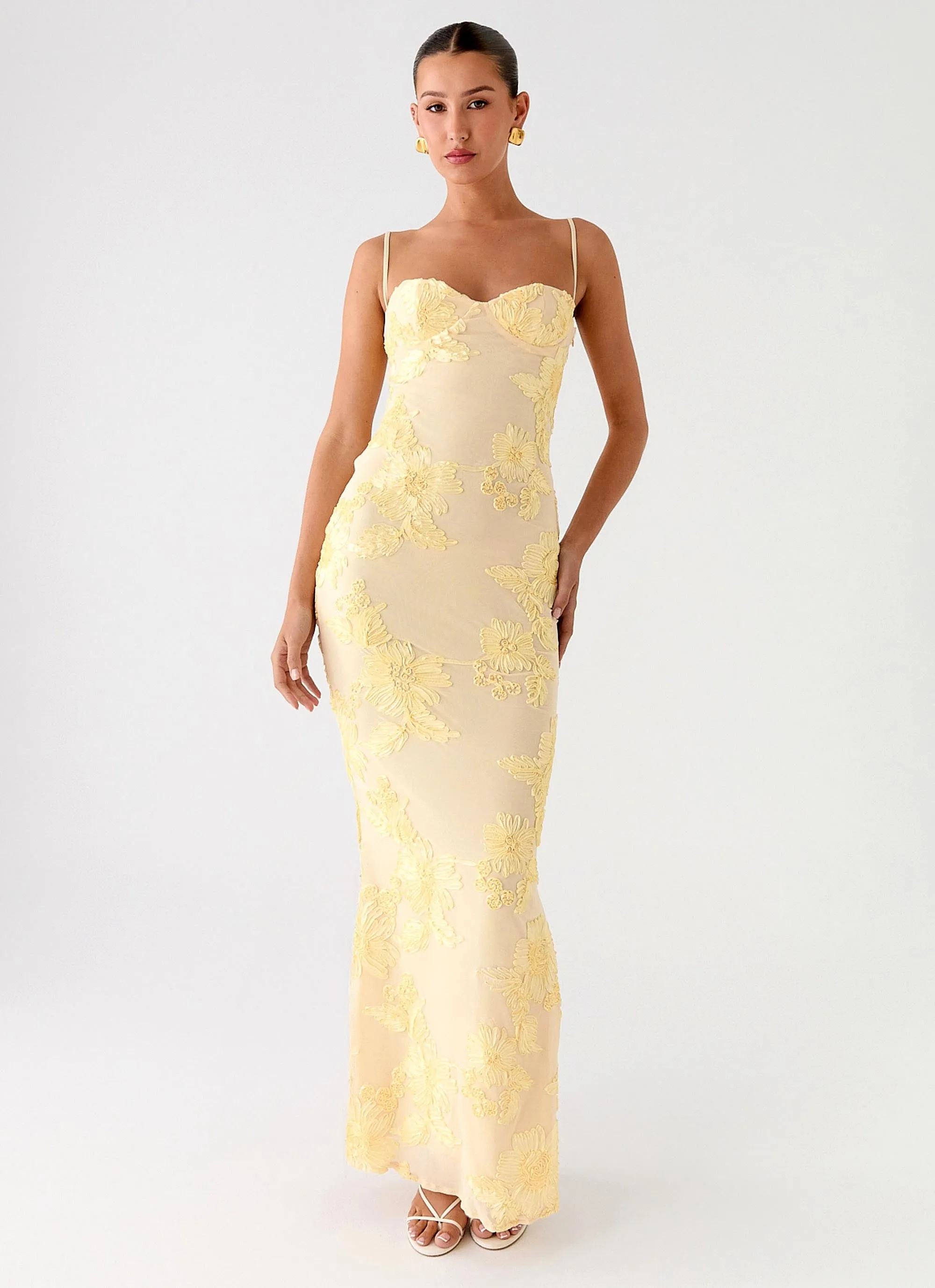 That Girl Maxi Dress - Lemon Fluid Shape Soft Air