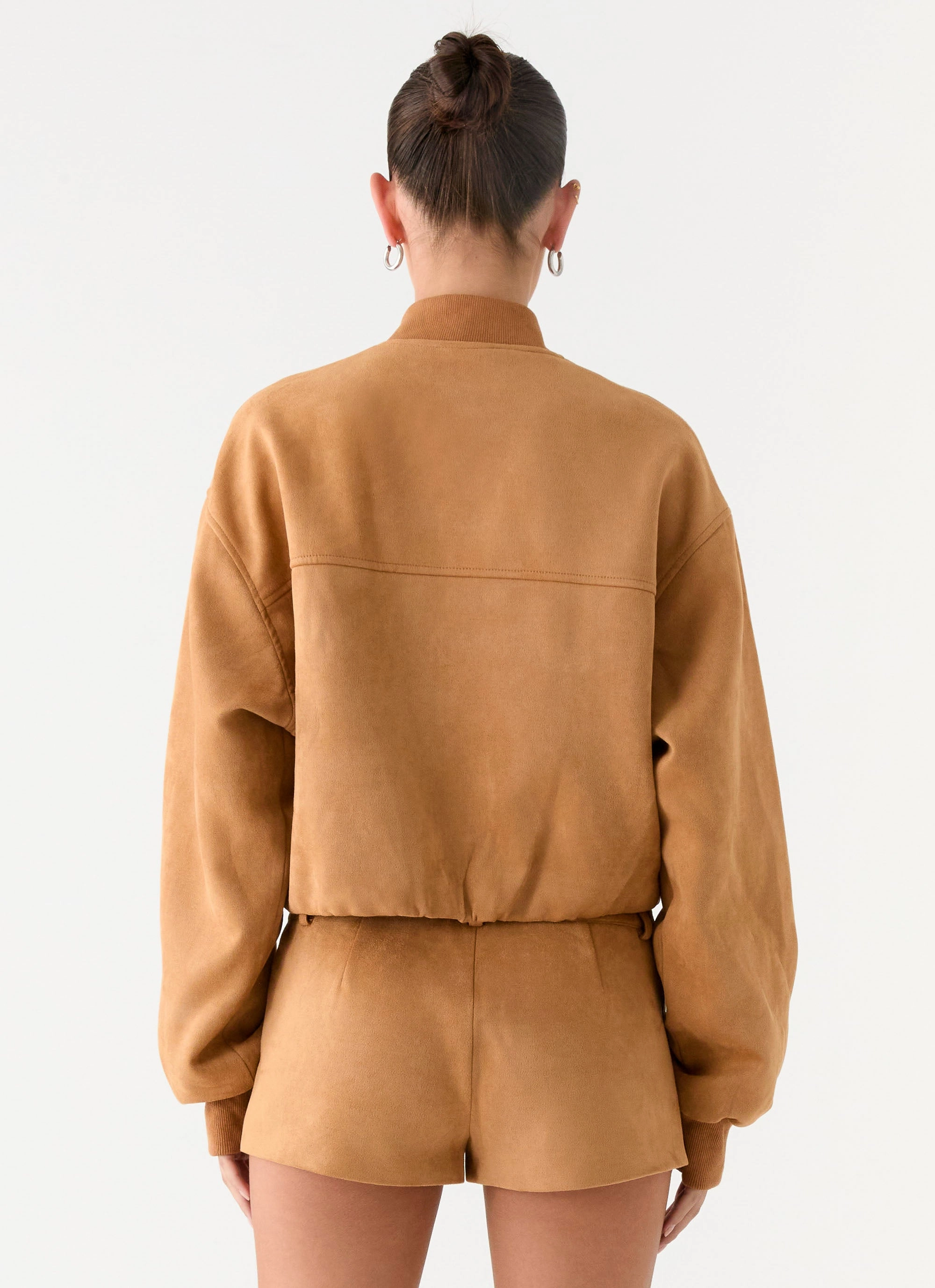 HighCollarDesign Thats Chill Bomber Jacket - Brown
