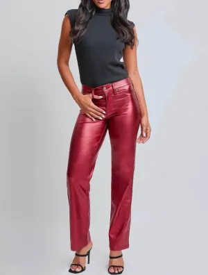 The Candy Pants: Red Pleather Metallic Pants